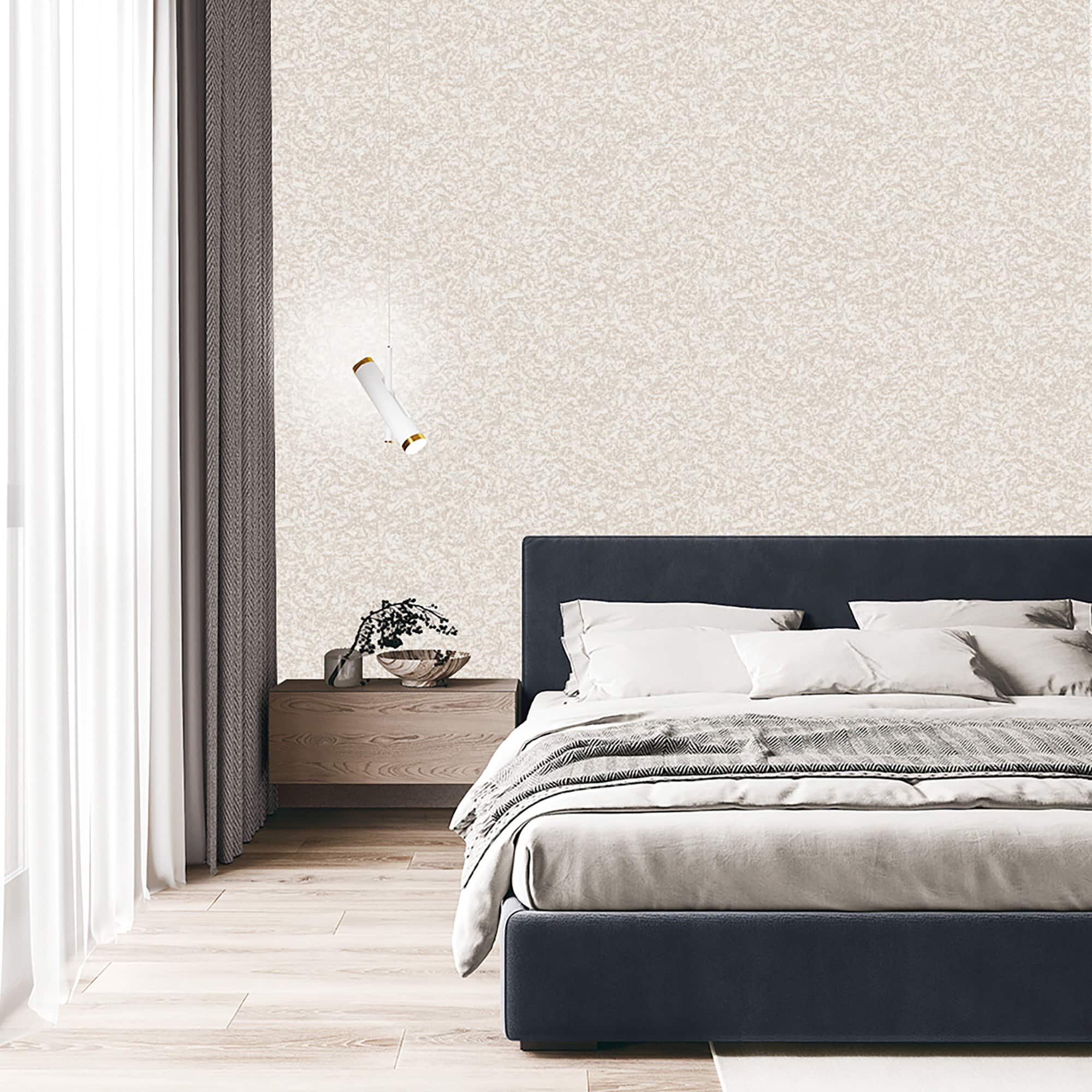 Textured Wallpaper Abstract in White|Beige