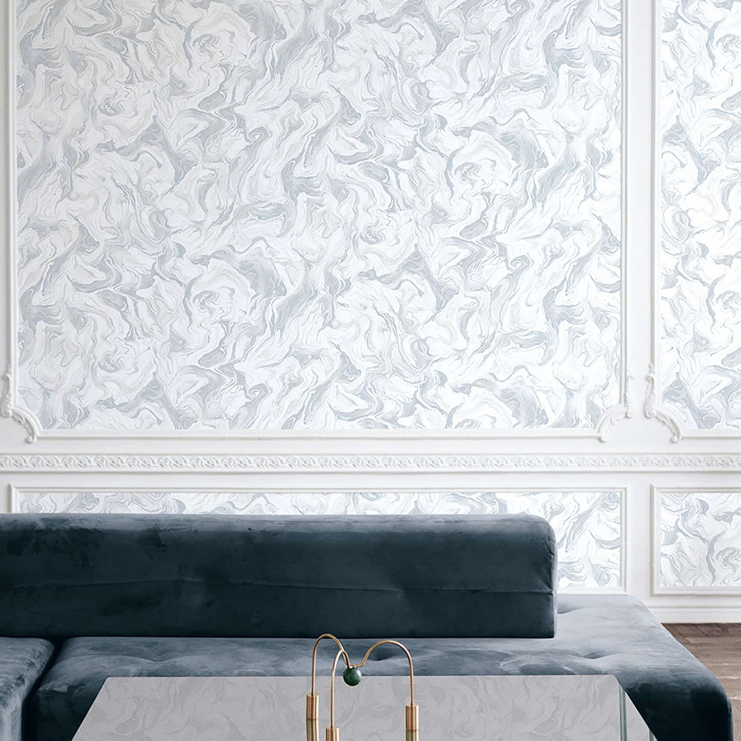 Textured Wallpaper Abstract in White|Blue