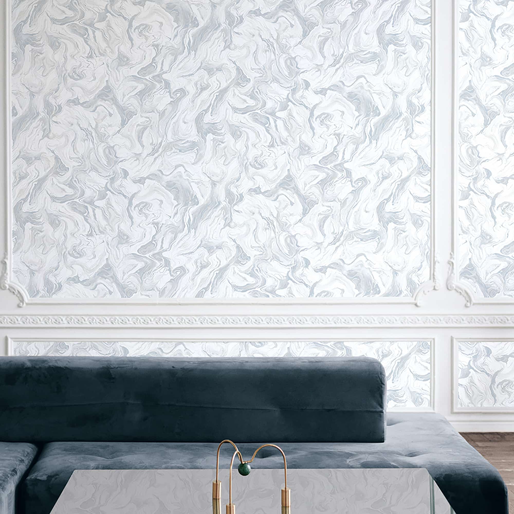 Textured Wallpaper Abstract in White|Blue