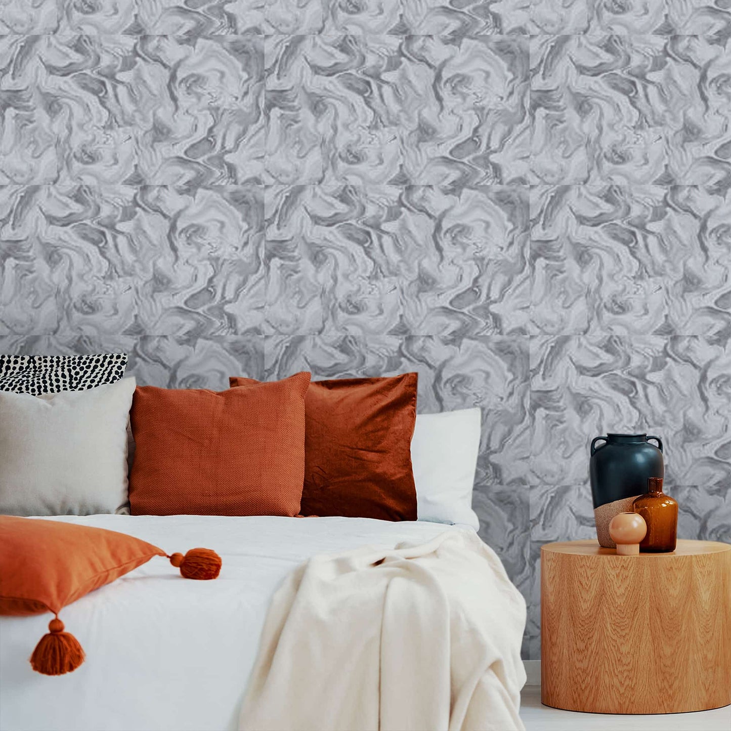 Textured Wallpaper Abstract in Charcoal|Grey