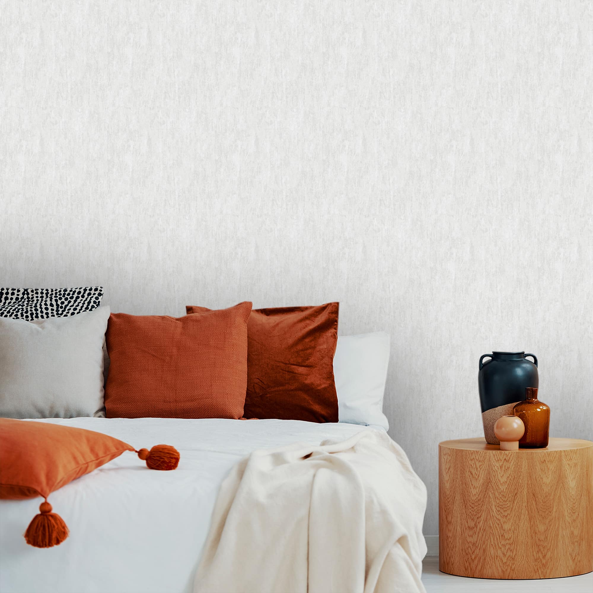 Textured Wallpaper Abstract in White|Light Grey