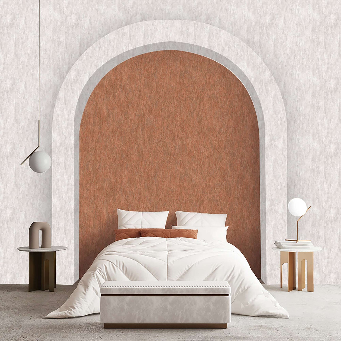 Textured Wallpaper Abstract in Beige|Light Grey
