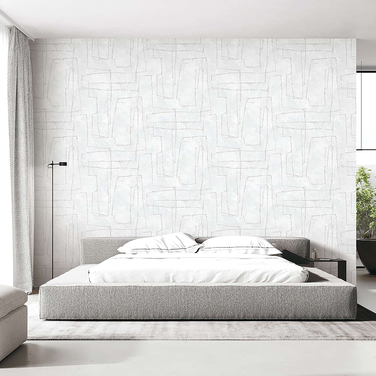 Textured Wallpaper Abstract in Grey|Silver