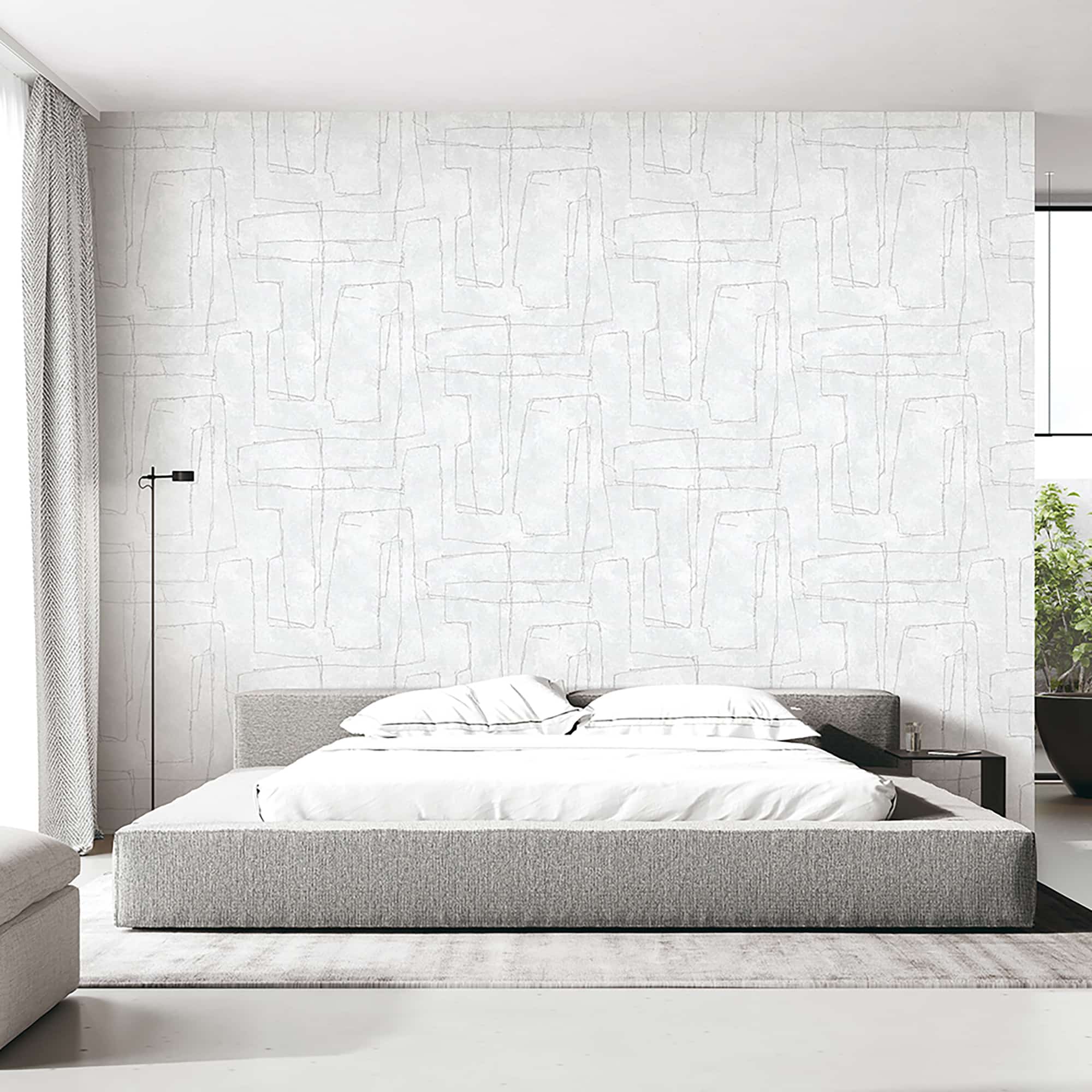 Textured Wallpaper Abstract in Grey|Silver