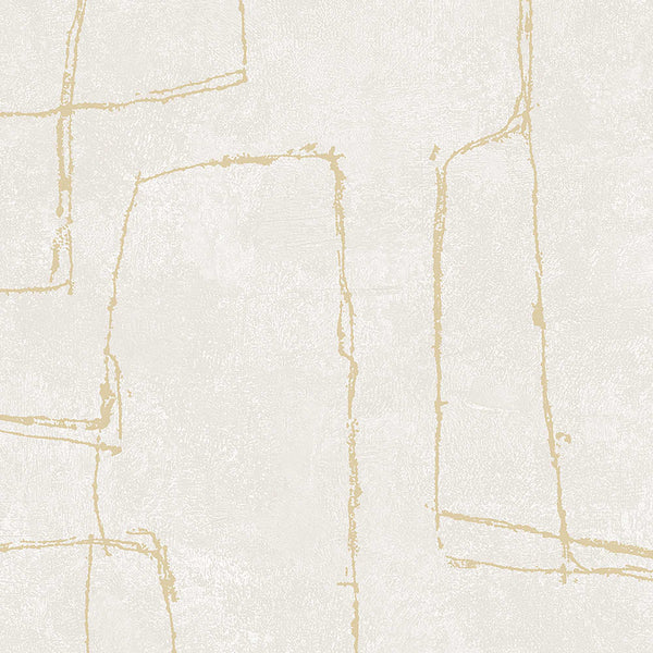 Textured Wallpaper Abstract in Beige|Gold