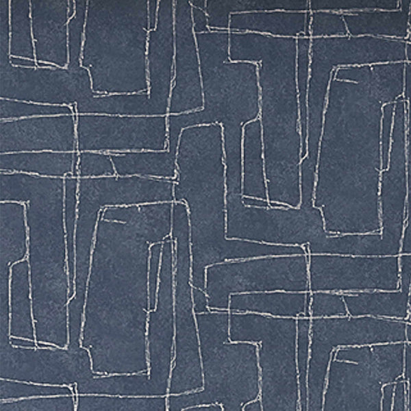 Textured Wallpaper Abstract in Blue|Silver