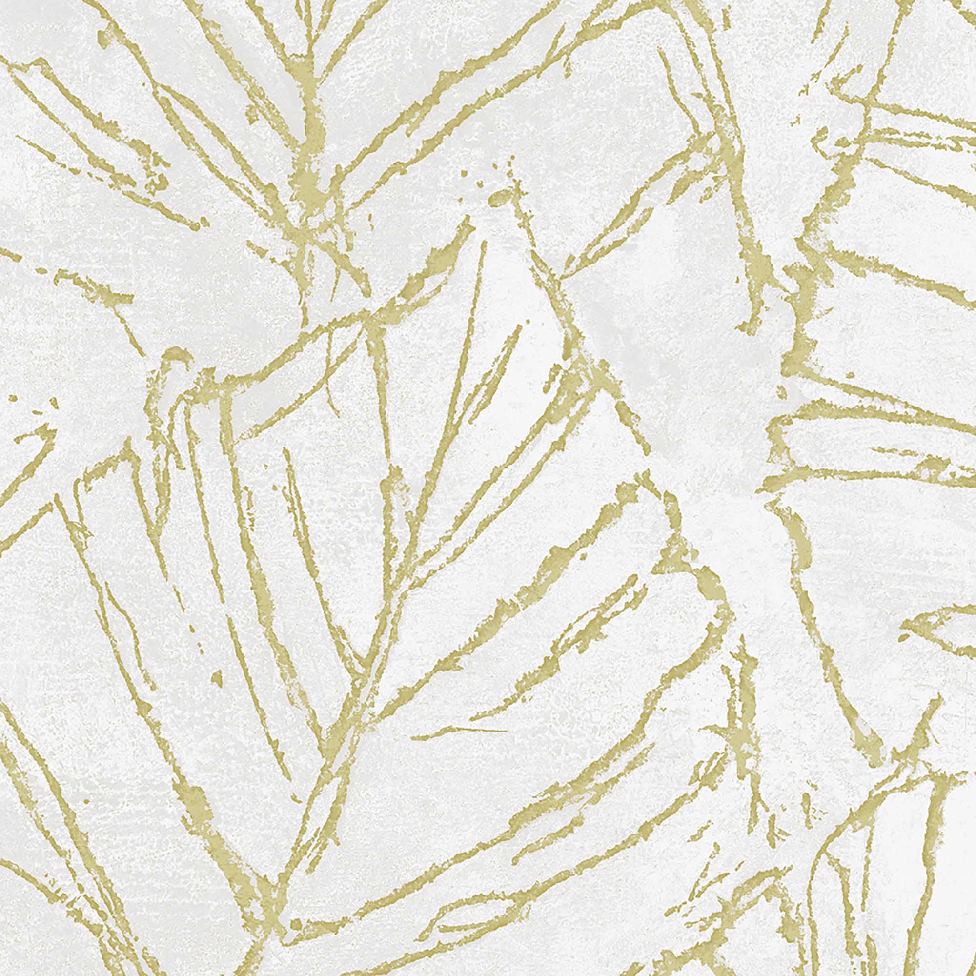 Textured Wallpaper Floral in Gold