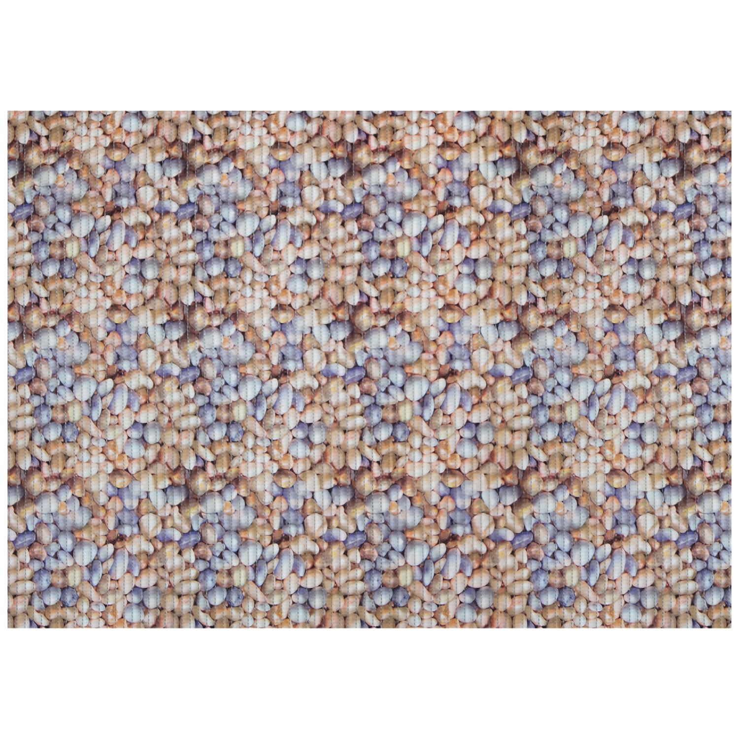 Pebbles Bathroom Mat - 39" x 26" Beige Waterproof Non-Slip Quick Dry Rug, Non-Absorbent Dirt Resistant Perfect for Kitchen, Bathroom and Restroom
