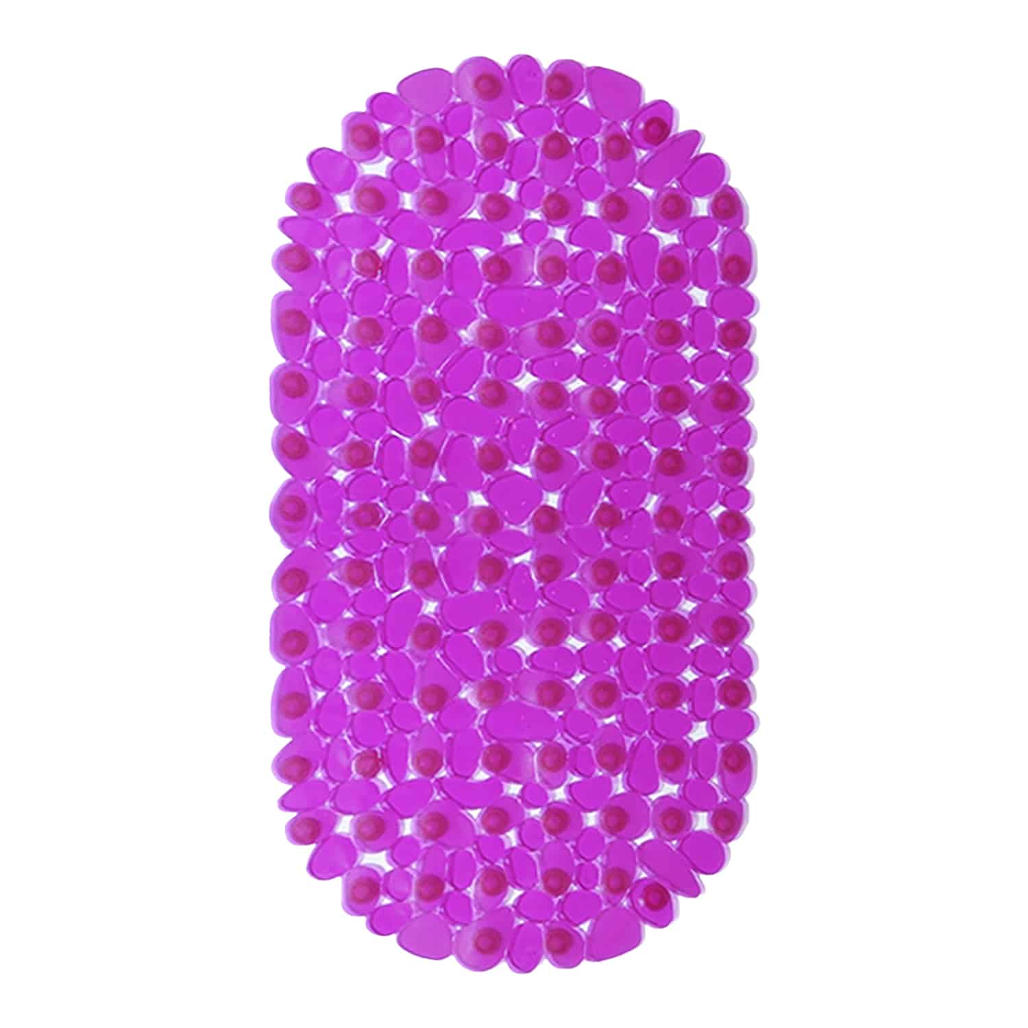 Shower Mat with Suction Cups - 27" x 14", Glam Light Purple Waterproof Non-Slip Quick Dry Dirt Resistant Perfect for Bathroom, Bathtub and Shower