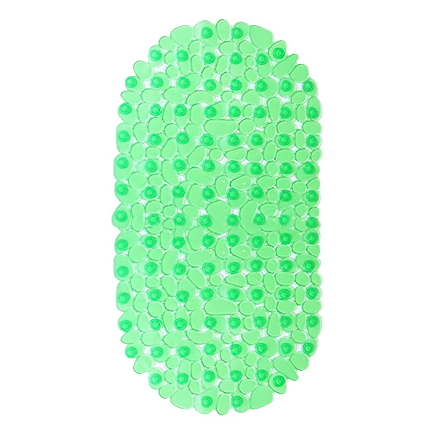 Shower Mat with Suction Cups - 27" x 14", Modern Green Waterproof Non-Slip Quick Dry Dirt Resistant Perfect for Bathroom, Bathtub and Shower