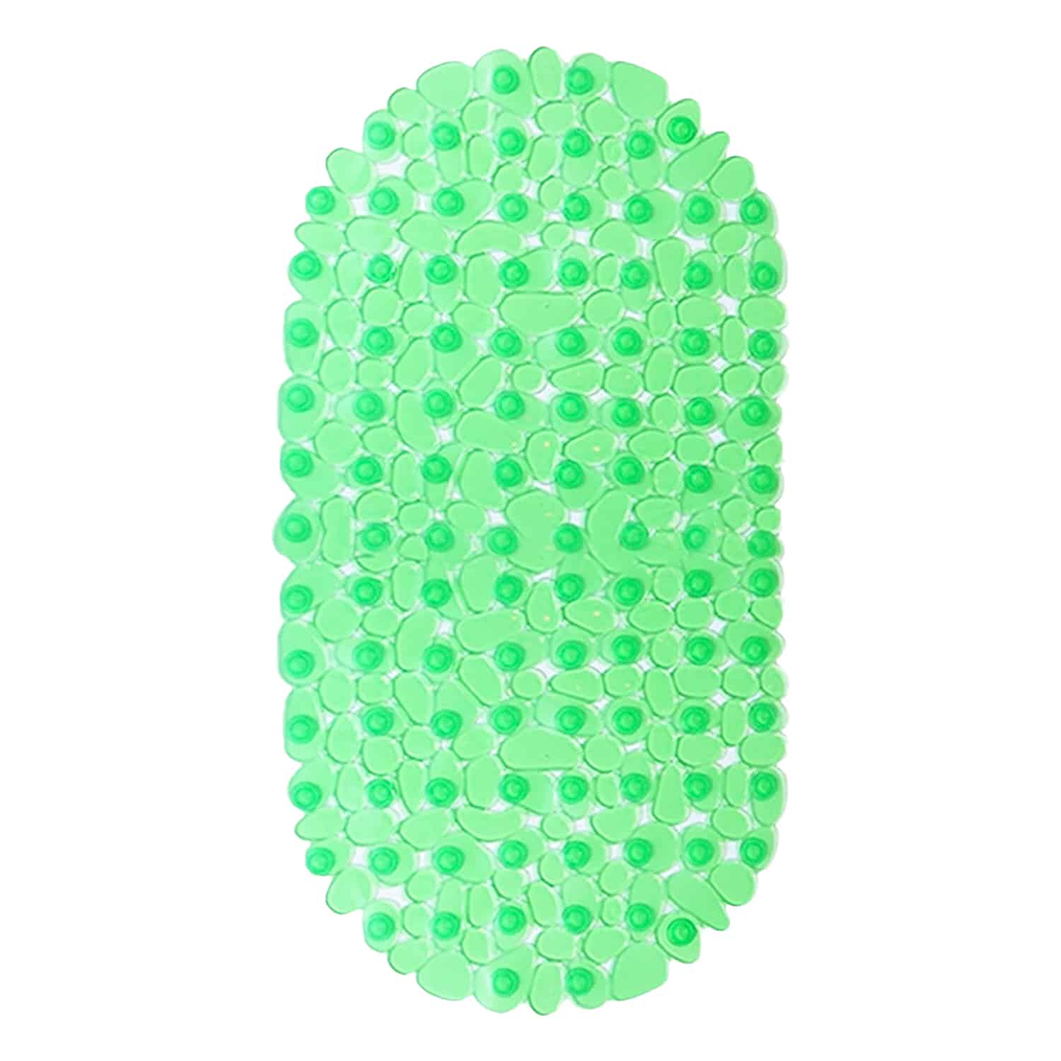 Shower Mat with Suction Cups - 27" x 14", Modern Green Waterproof Non-Slip Quick Dry Dirt Resistant Perfect for Bathroom, Bathtub and Shower