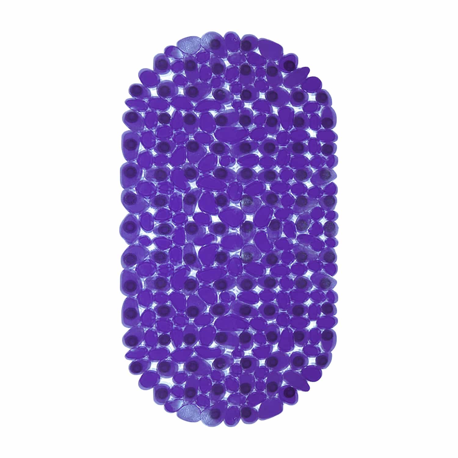 Shower Mat with Suction Cups - 27" x 14", Glam Purple Waterproof Non-Slip Quick Dry Dirt Resistant Perfect for Bathroom, Bathtub and Shower