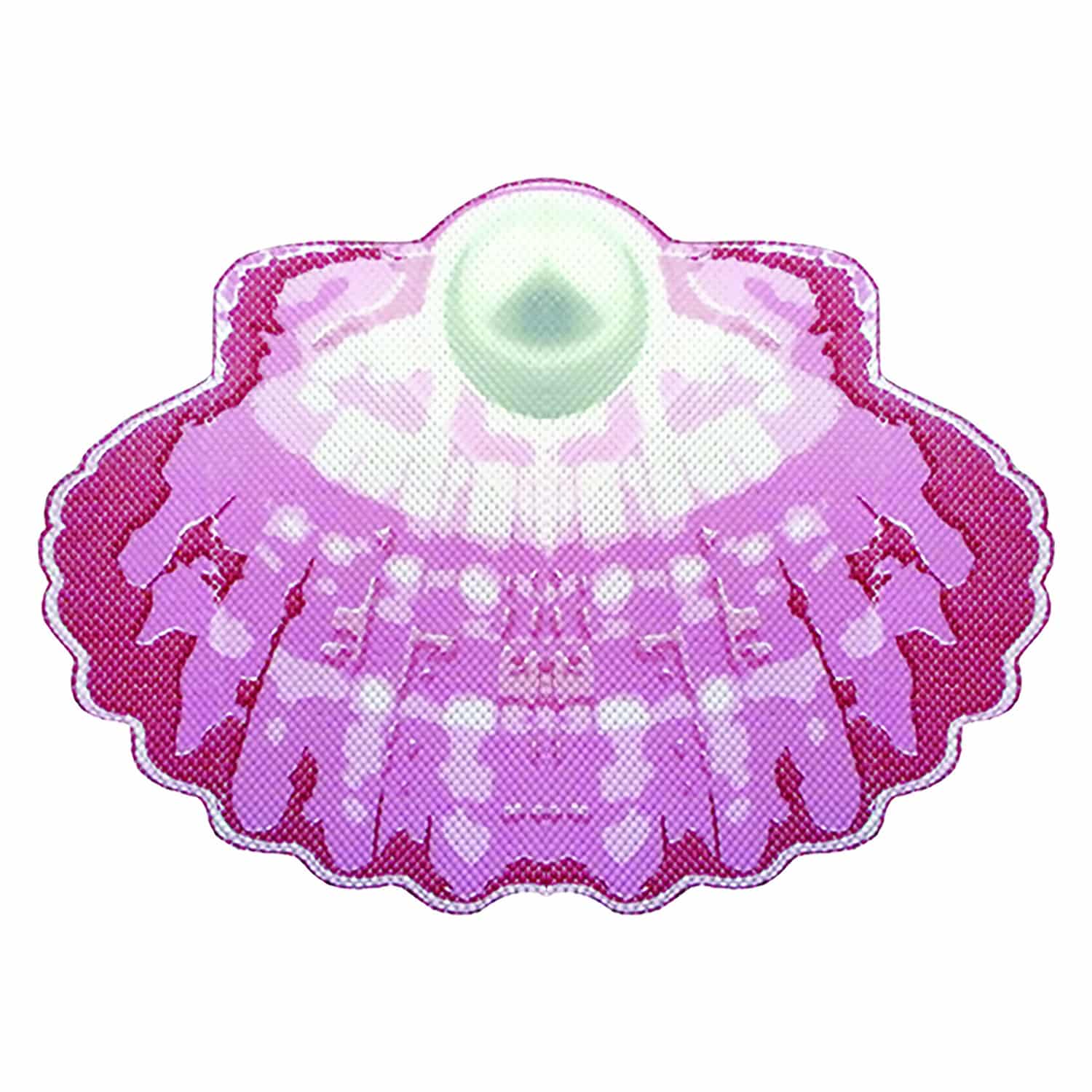 Sea Shell Bathroom Mat - 26" x 19" Pink Waterproof Non-Slip Quick Dry Rug, Non-Absorbent Dirt Resistant Perfect for Kitchen, Bathroom and Restroom