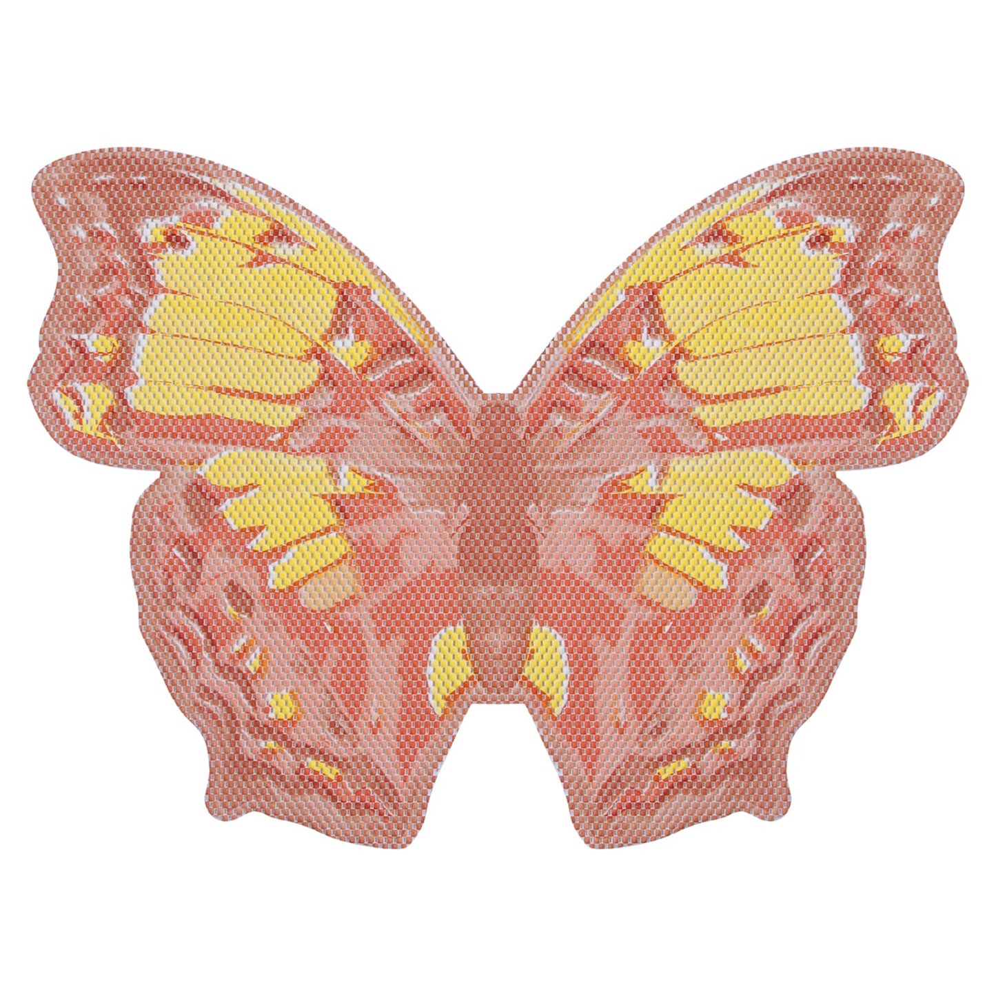 Butterfly Bathroom Mat - 26" x 19" Orange Waterproof Non-Slip Quick Dry Rug, Non-Absorbent Dirt Resistant Perfect for Kitchen, Bathroom and Restroom