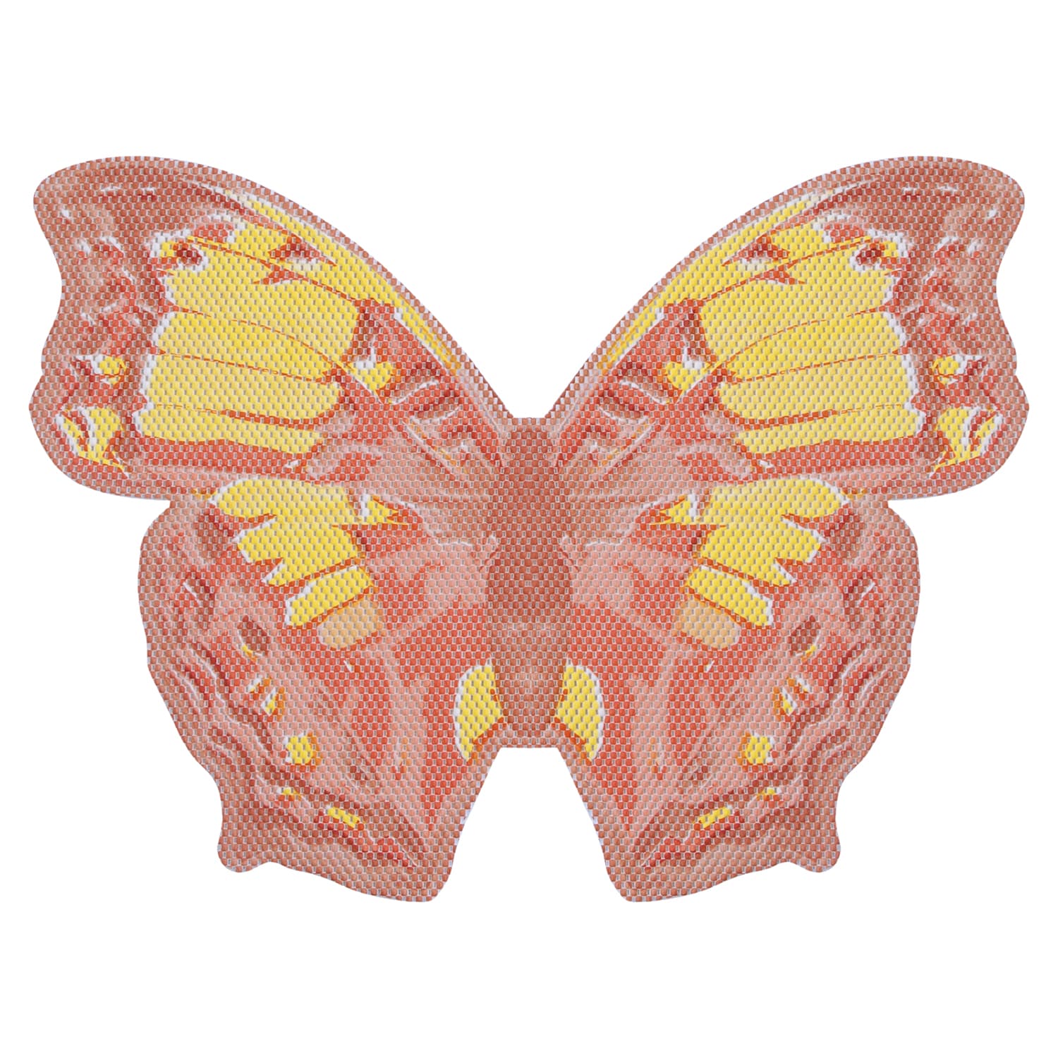 Butterfly Bathroom Mat - 26" x 19" Orange Waterproof Non-Slip Quick Dry Rug, Non-Absorbent Dirt Resistant Perfect for Kitchen, Bathroom and Restroom