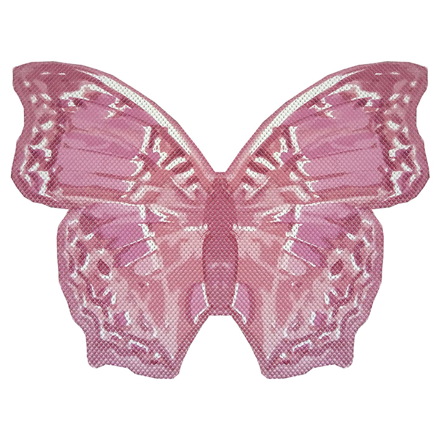 Butterfly Bathroom Mat - 26" x 19" Pink Waterproof Non-Slip Quick Dry Rug, Non-Absorbent Dirt Resistant Perfect for Kitchen, Bathroom and Restroom