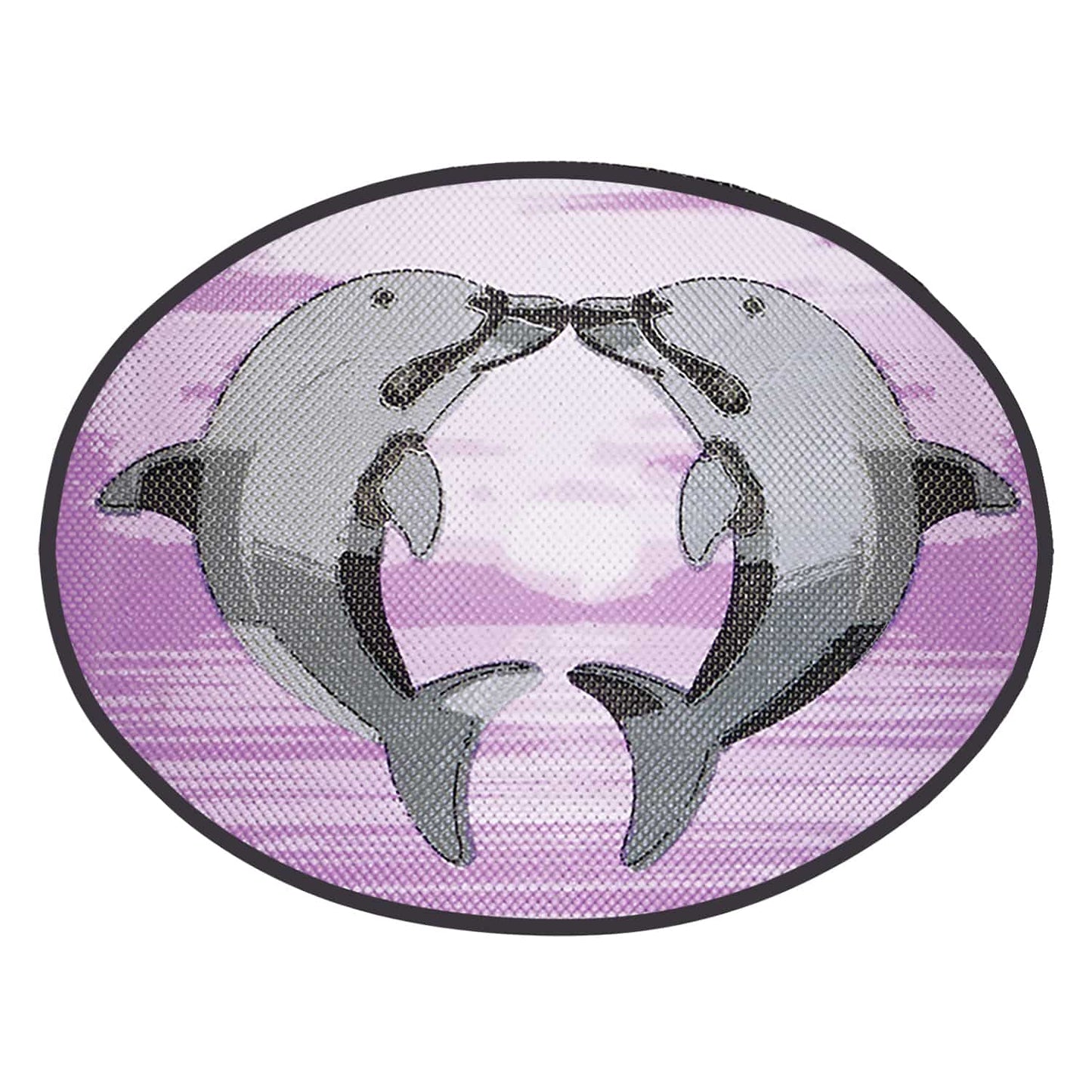 Dolphin Bathroom Mat - 26" x 19" Lilac Waterproof Non-Slip Quick Dry Rug, Non-Absorbent Dirt Resistant Perfect for Kitchen, Bathroom and Restroom