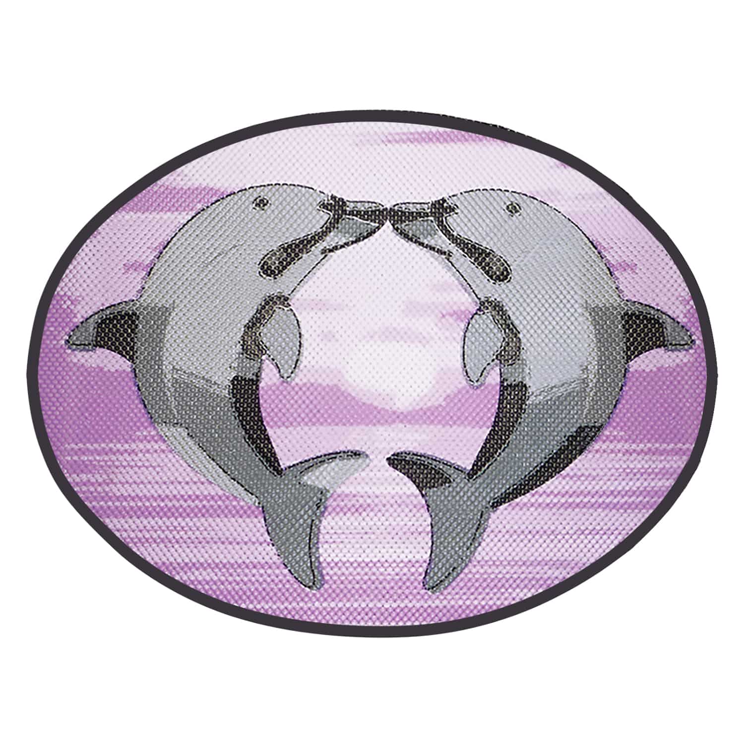 Dolphin Bathroom Mat - 26" x 19" Lilac Waterproof Non-Slip Quick Dry Rug, Non-Absorbent Dirt Resistant Perfect for Kitchen, Bathroom and Restroom