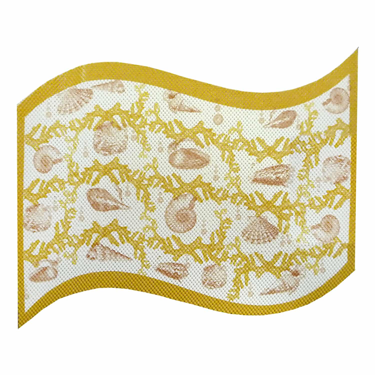 Corals Bathroom Mat - 26" x 20" Gold Waterproof Non-Slip Quick Dry Rug, Non-Absorbent Dirt Resistant Perfect for Kitchen, Bathroom and Restroom