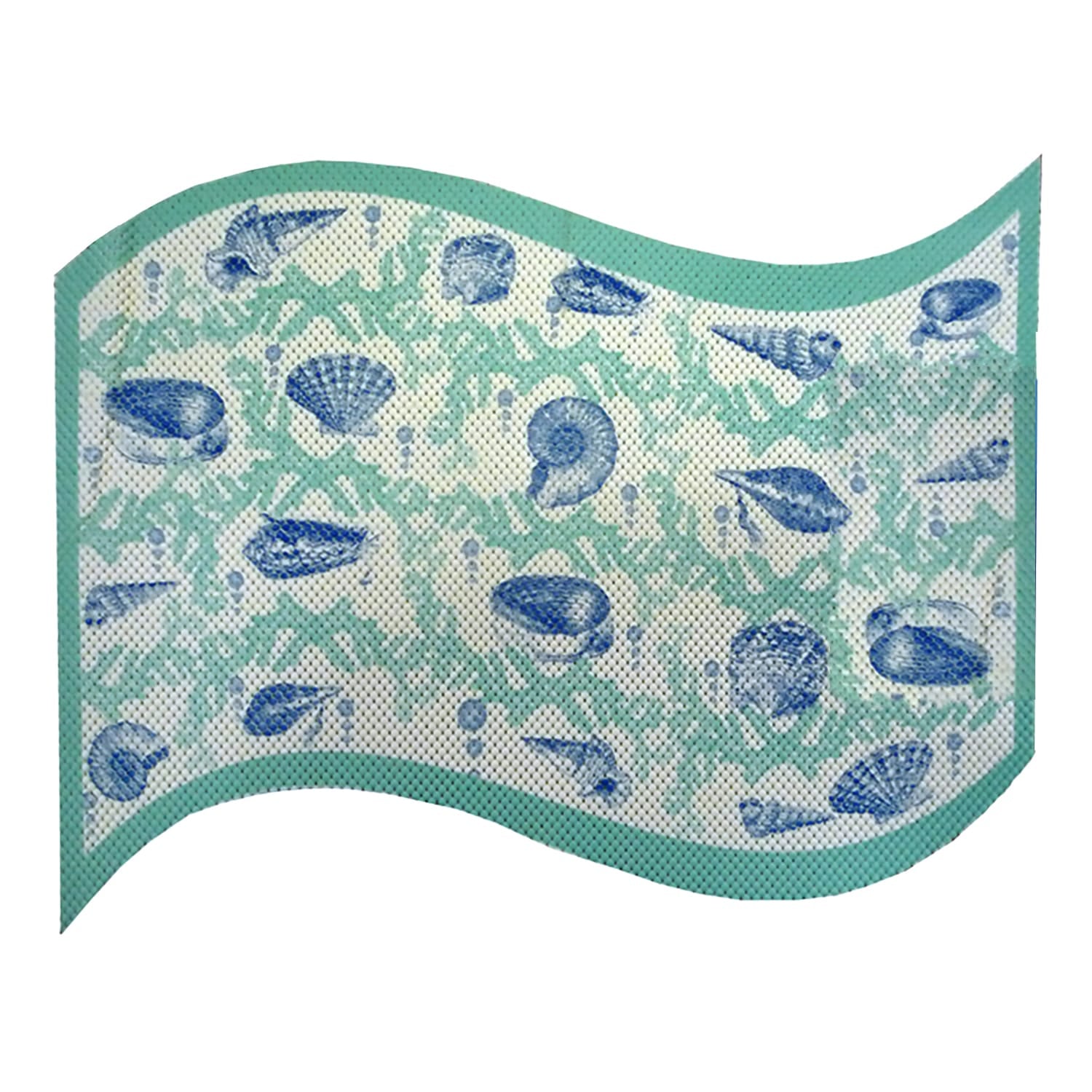 Corals Bathroom Mat - 26" x 20" Turquoise Waterproof Non-Slip Quick Dry Rug, Non-Absorbent Dirt Resistant Perfect for Kitchen, Bathroom and Restroom