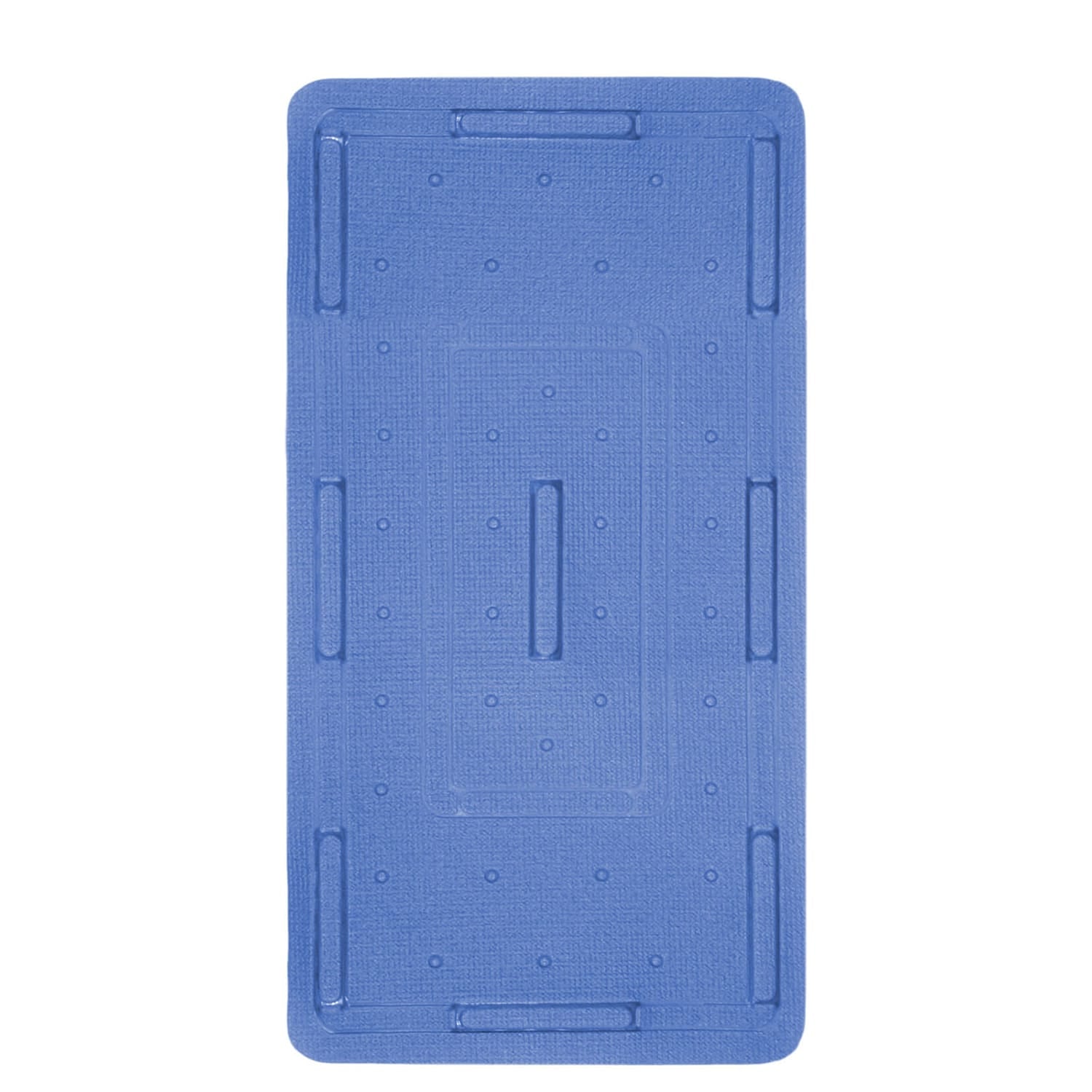Shower Mat with Suction Cups - 28" x 15", Classic Blue Waterproof Non-Slip Quick Dry Dirt Resistant Perfect for Bathroom, Bathtub and Shower