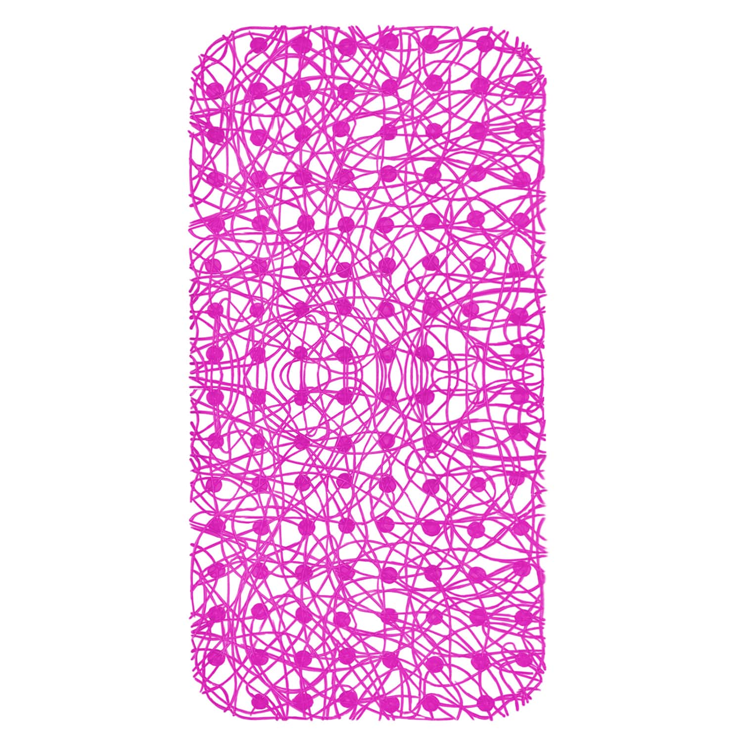 Shower Mat with Suction Cups - 28" x 14", Glam Light Purple Waterproof Non-Slip Quick Dry Dirt Resistant Perfect for Bathroom, Bathtub and Shower