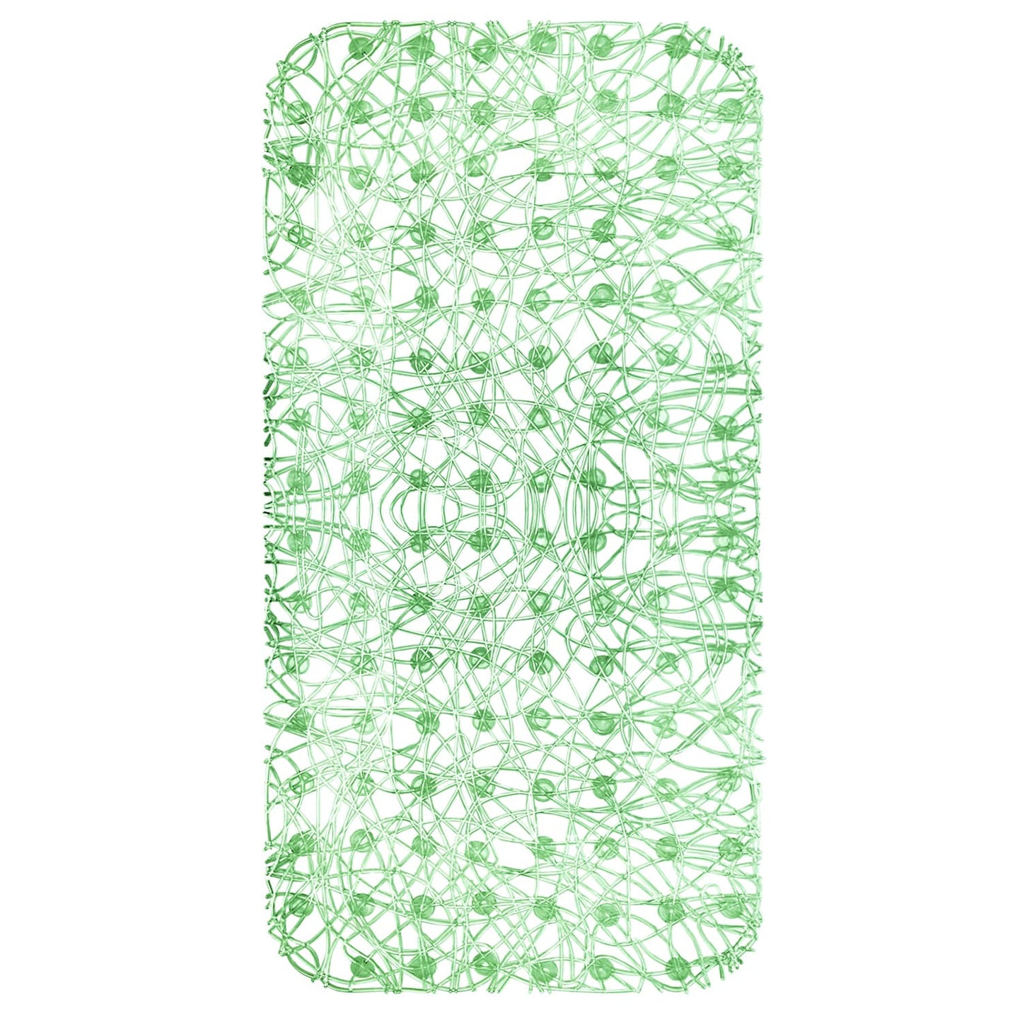 Shower Mat with Suction Cups - 28" x 14", Modern Green Waterproof Non-Slip Quick Dry Dirt Resistant Perfect for Bathroom, Bathtub and Shower