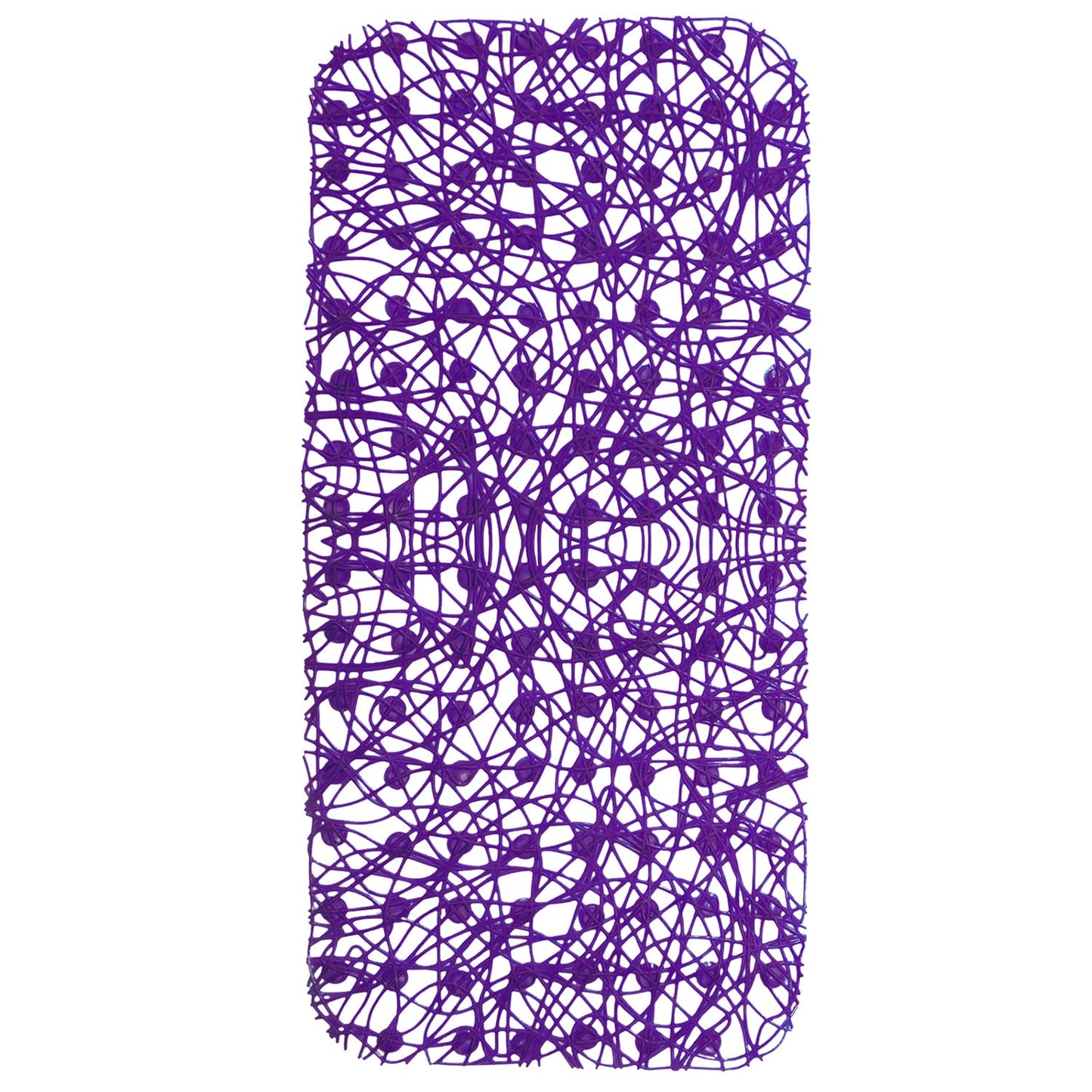 Shower Mat with Suction Cups - 28" x 14", Glam Purple Waterproof Non-Slip Quick Dry Dirt Resistant Perfect for Bathroom, Bathtub and Shower