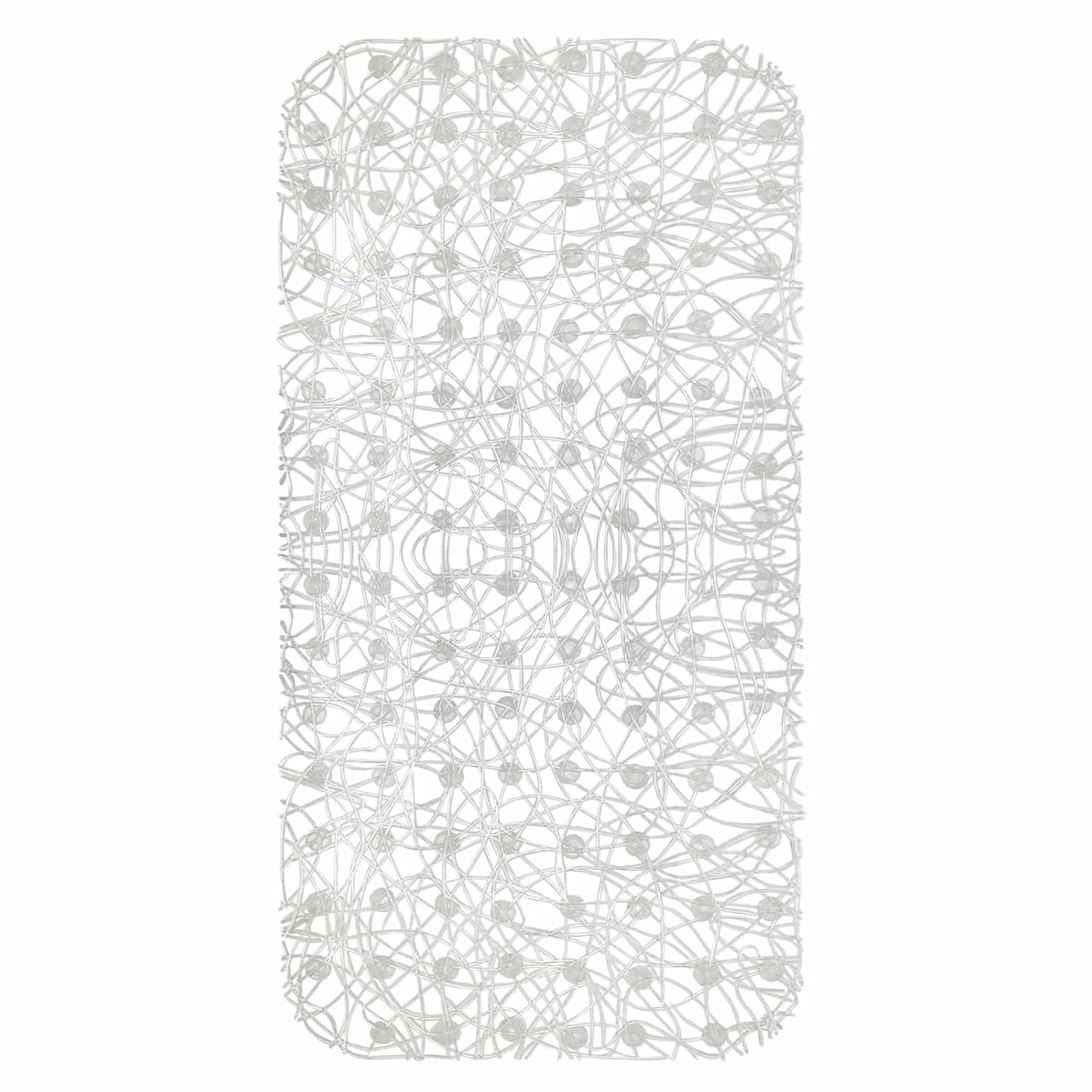 Shower Mat with Suction Cups - 28" x 14", Minimalist Transparent Waterproof Non-Slip Quick Dry Dirt Resistant Perfect for Bathroom, Bathtub and Shower