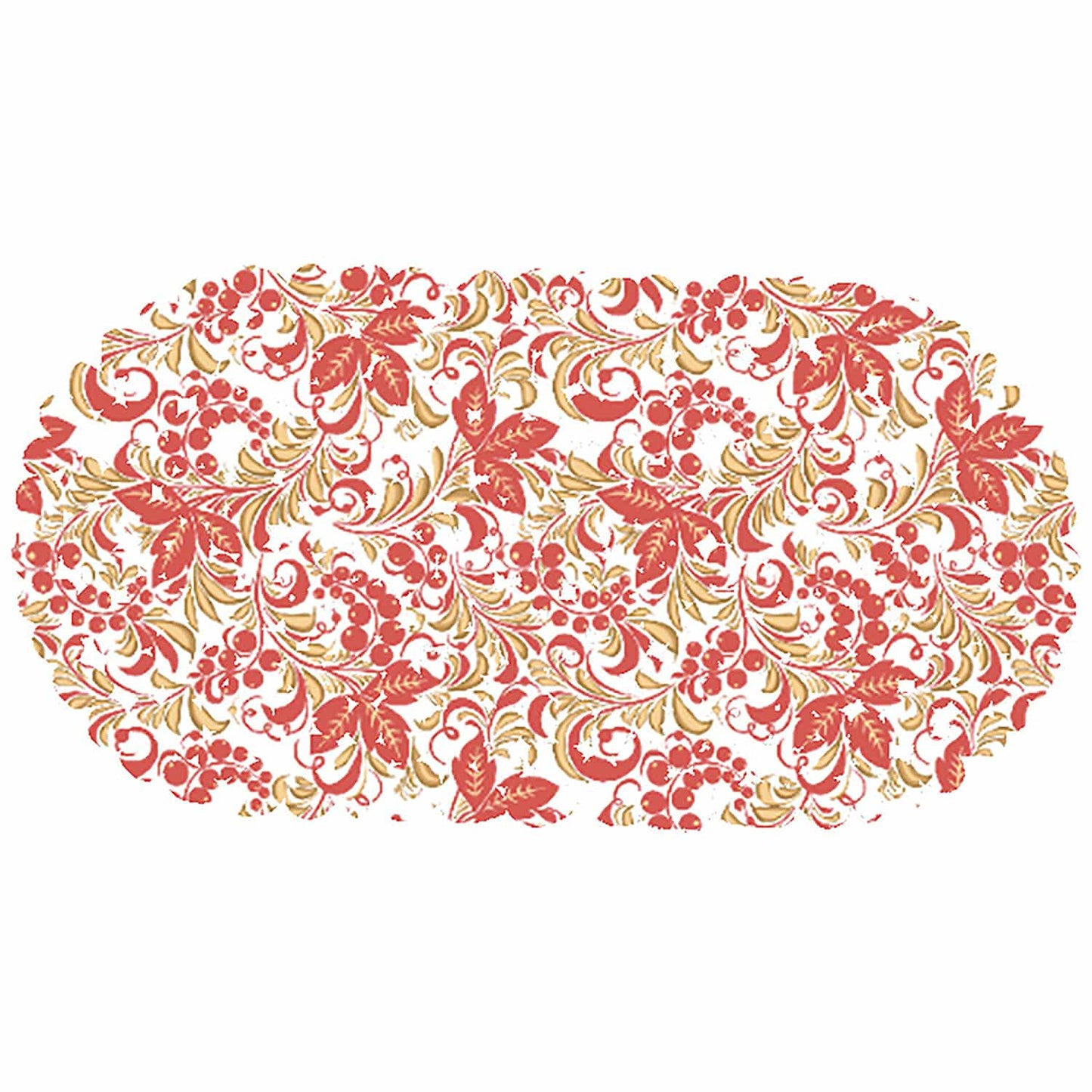 Vines Bathtub and Shower Mat - 27" x 14" Beige Waterproof Non-Slip Quick Dry Rug, Non-Absorbent Dirt Resistant Perfect for Bathroom, Shower, Restroom and Bathtub