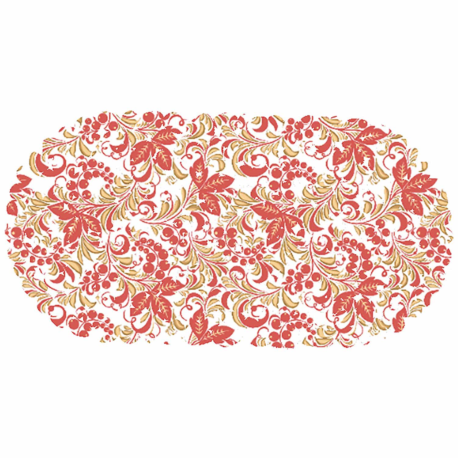 Vines Bathtub and Shower Mat - 27" x 14" Beige Waterproof Non-Slip Quick Dry Rug, Non-Absorbent Dirt Resistant Perfect for Bathroom, Shower, Restroom and Bathtub