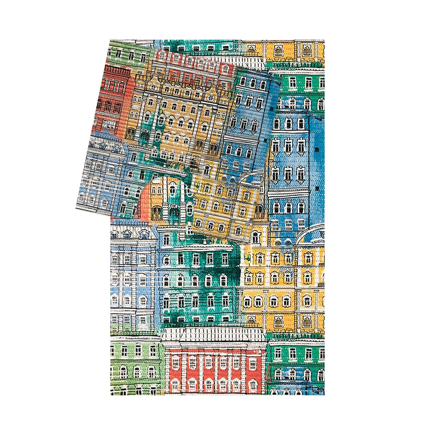 Buildings Bathroom Mat Set (2 pcs) - 31" x 20" and 19.7" x 19.7" Waterproof Non-Slip Quick Dry Rug, Non-Absorbent Dirt Resistant Perfect for Bathroom and Restroom