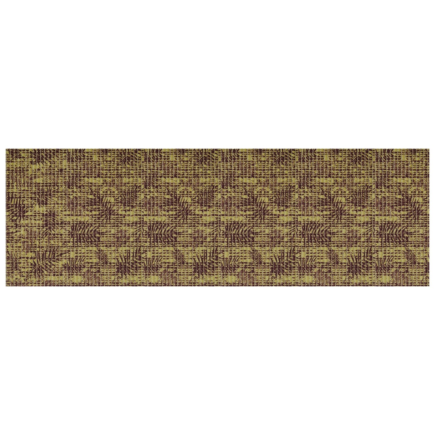 Leaf Bathroom Mat - 79" x 26" Beige Waterproof Non-Slip Quick Dry Rug, Non-Absorbent Dirt Resistant Perfect for Kitchen, Bathroom and Restroom