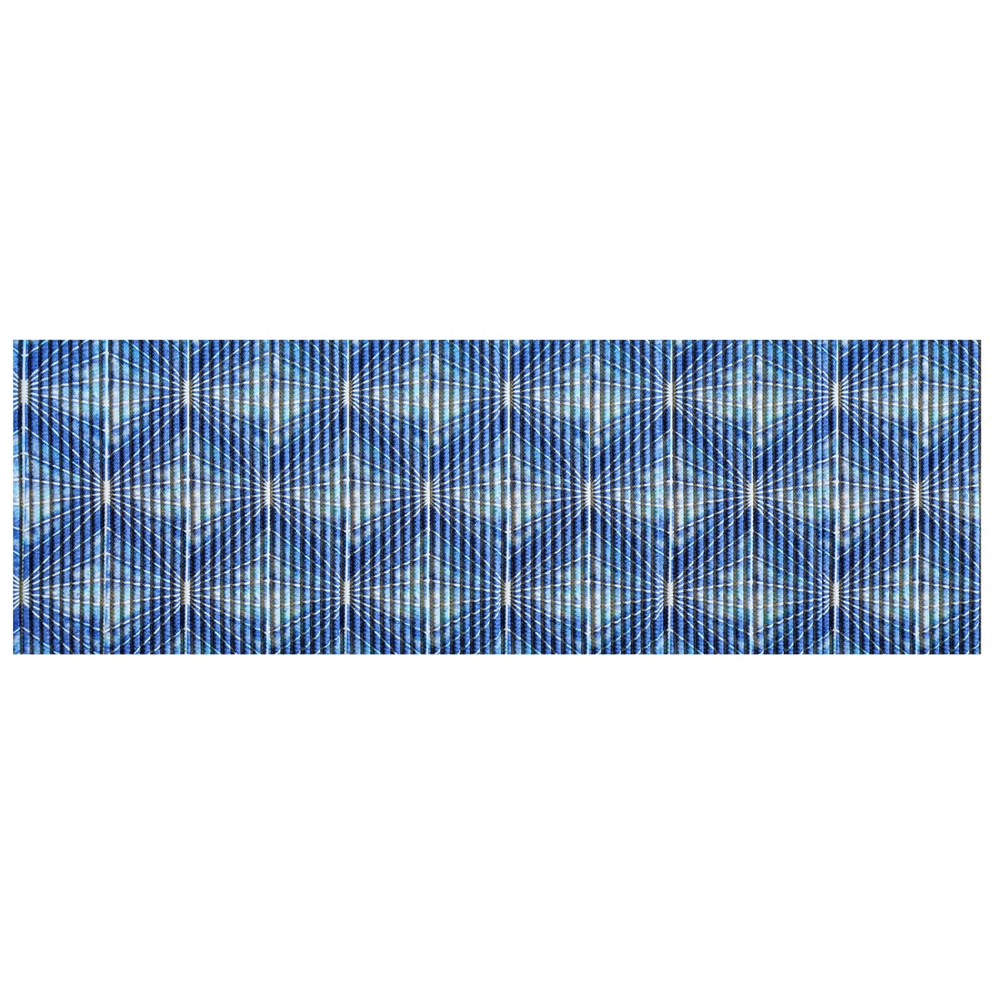Diamond Bathroom Mat - 79" x 26" Light Blue Waterproof Non-Slip Quick Dry Rug, Non-Absorbent Dirt Resistant Perfect for Kitchen, Bathroom and Restroom