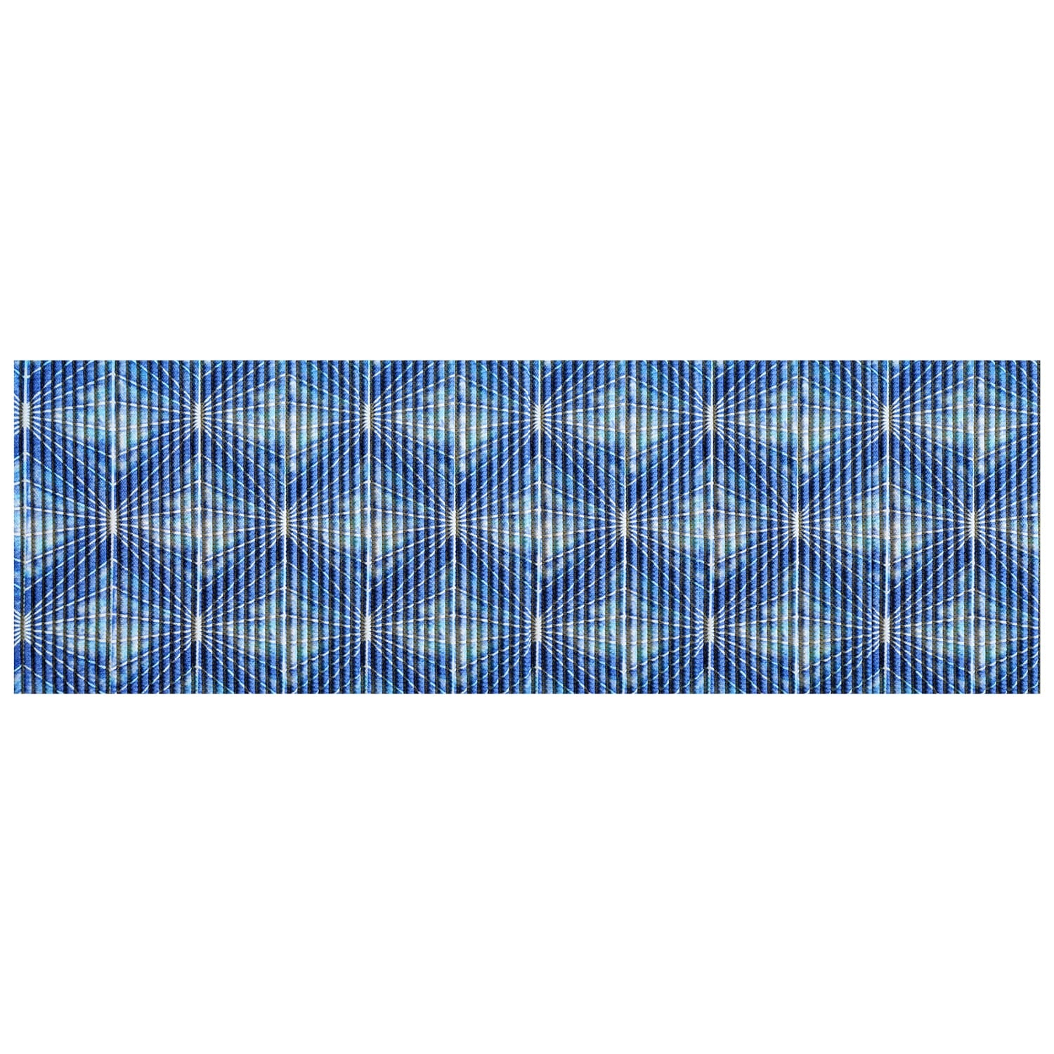 Diamond Bathroom Mat - 79" x 26" Light Blue Waterproof Non-Slip Quick Dry Rug, Non-Absorbent Dirt Resistant Perfect for Kitchen, Bathroom and Restroom