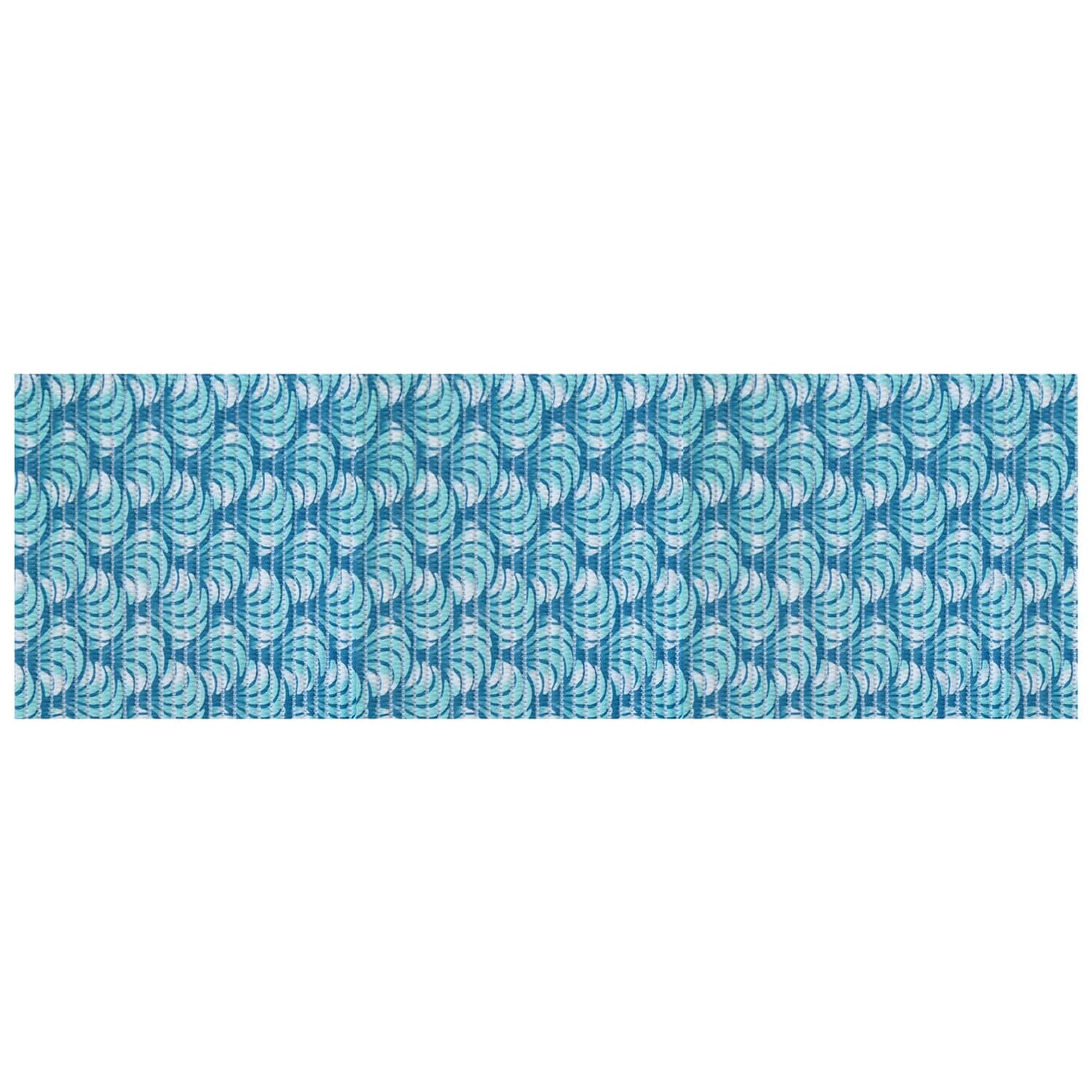 Sea Shell Bathroom Mat - 79" x 26" Green Waterproof Non-Slip Quick Dry Rug, Non-Absorbent Dirt Resistant Perfect for Kitchen, Bathroom and Restroom