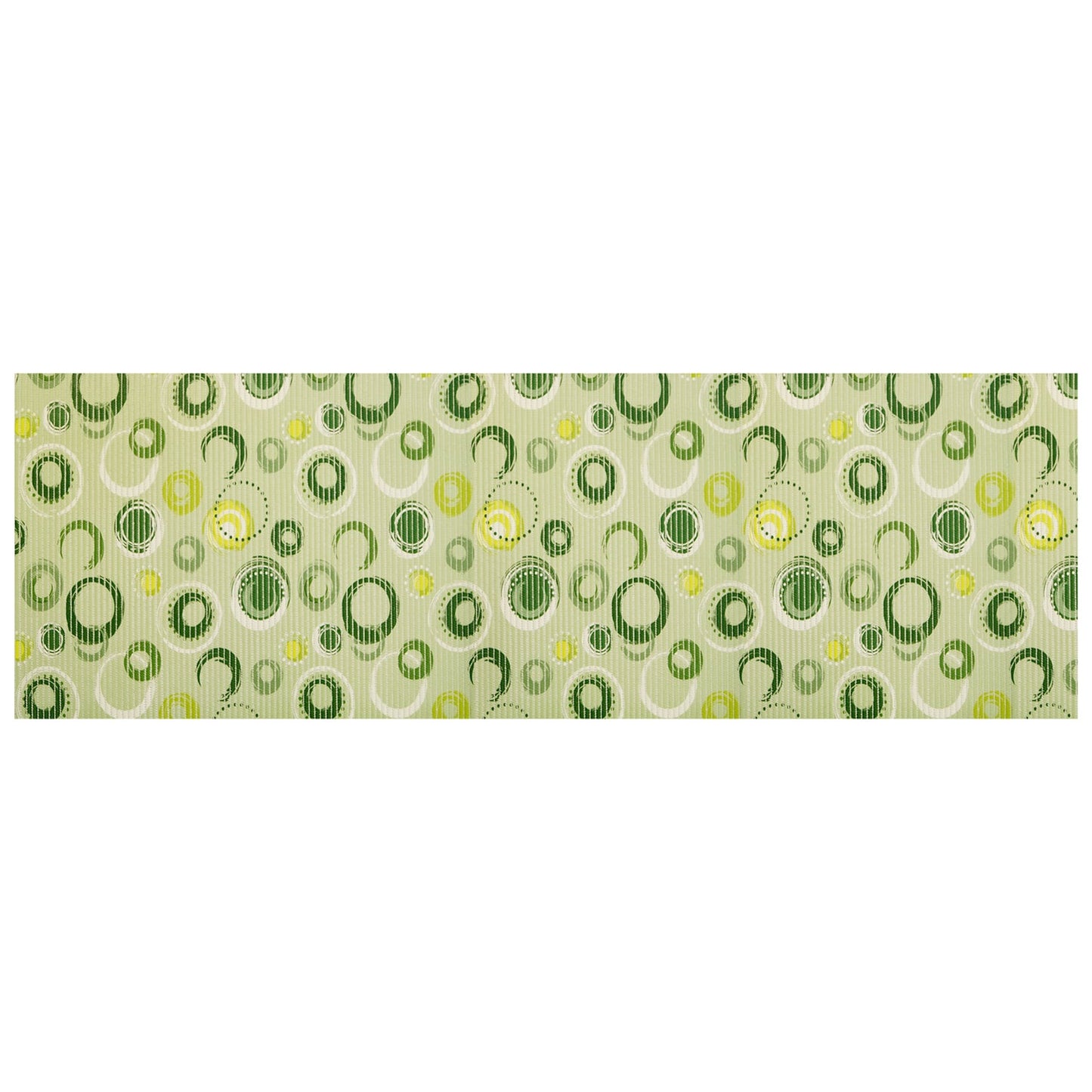 Circle Bathroom Mat - 79" x 26" Green Waterproof Non-Slip Quick Dry Rug, Non-Absorbent Dirt Resistant Perfect for Kitchen, Bathroom and Restroom