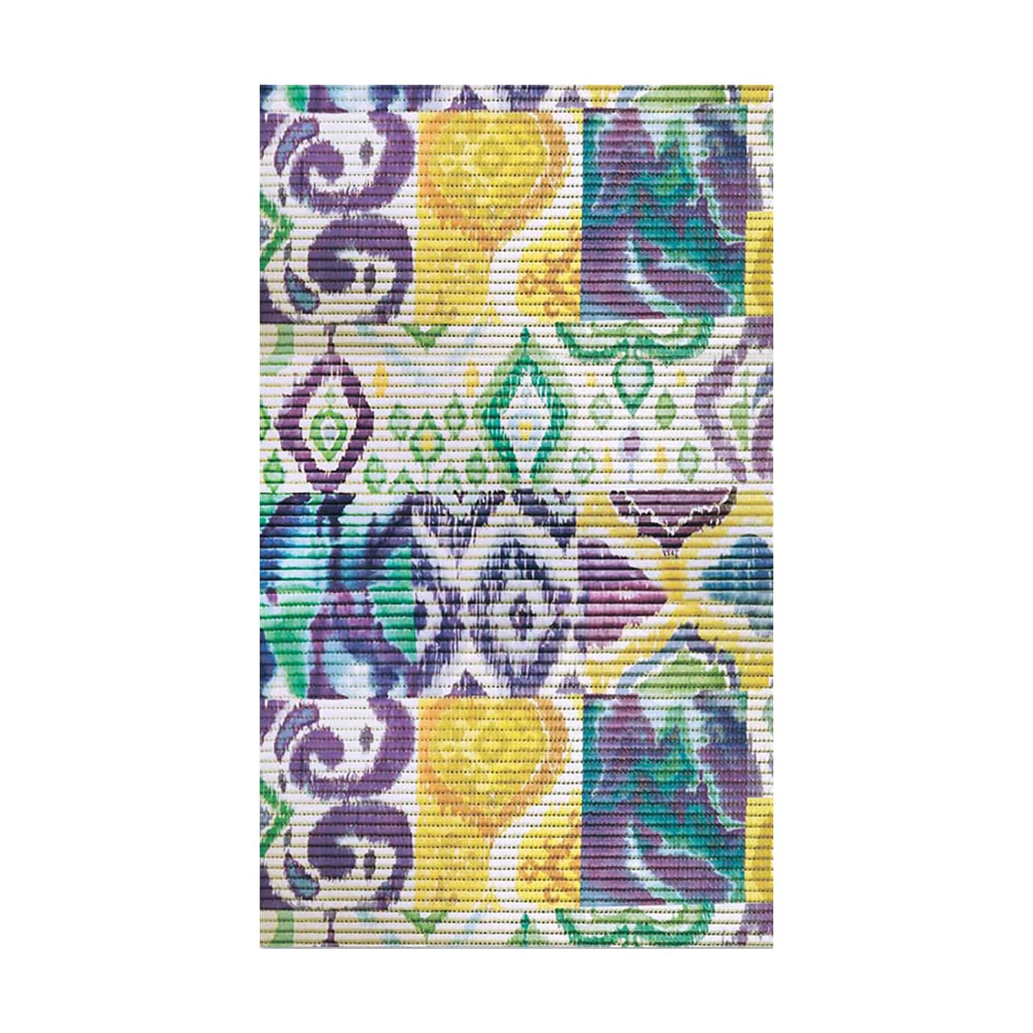 Patchwork Bathroom Mat - 31" x 26" Multicolored Waterproof Non-Slip Quick Dry Rug, Non-Absorbent Dirt Resistant Perfect for Kitchen, Bathroom and Restroom