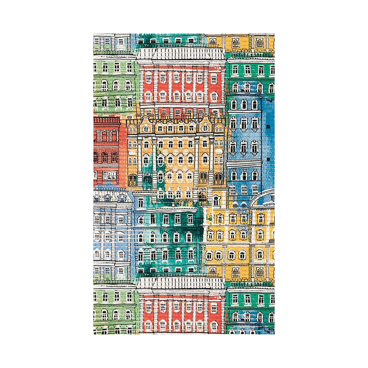 Buildings Bathroom Mat - 31" x 26" Multicolored Waterproof Non-Slip Quick Dry Rug, Non-Absorbent Dirt Resistant Perfect for Kitchen, Bathroom and Restroom