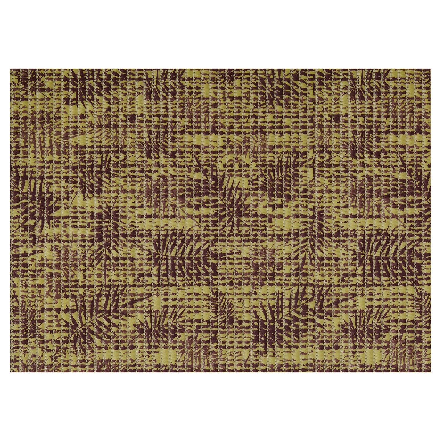 Leaf Bathroom Mat - 35" x 26" Beige Waterproof Non-Slip Quick Dry Rug, Non-Absorbent Dirt Resistant Perfect for Kitchen, Bathroom and Restroom