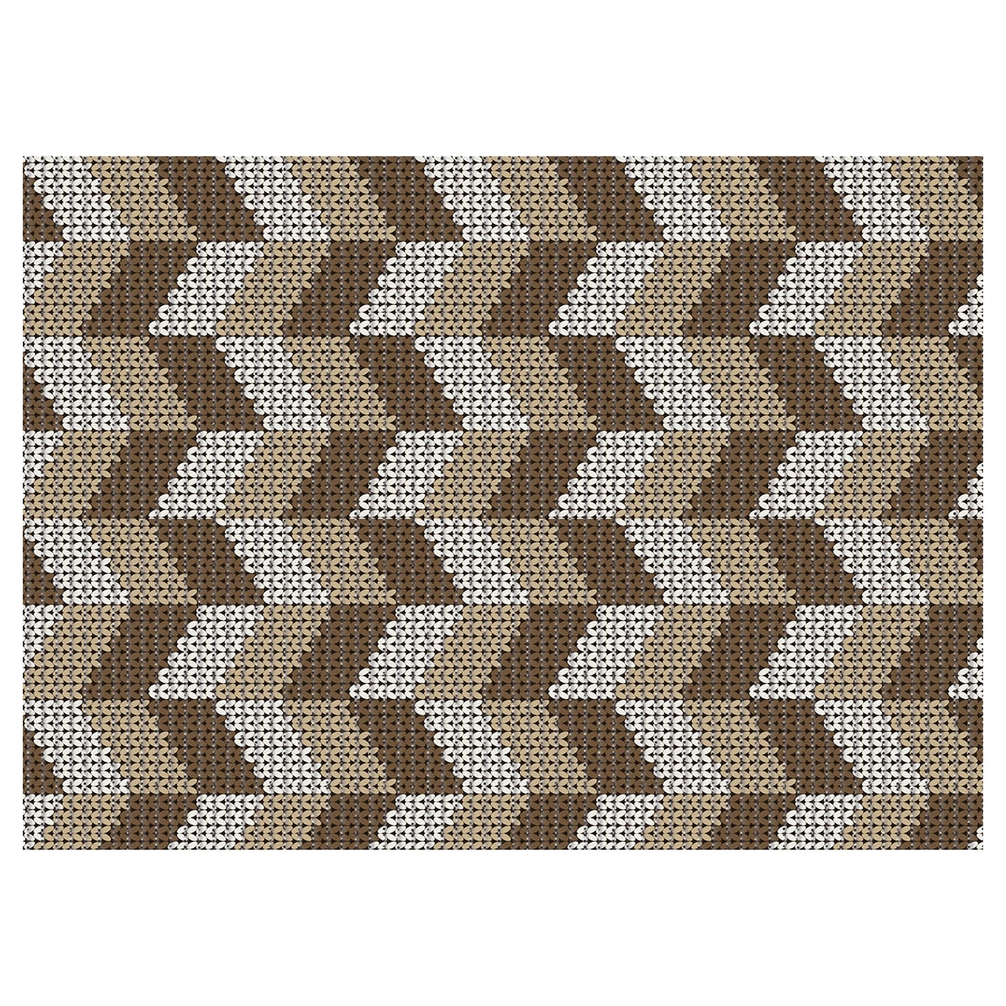 Chevron Bathroom Mat - 35" x 26" Brown Waterproof Non-Slip Quick Dry Rug, Non-Absorbent Dirt Resistant Perfect for Kitchen, Bathroom and Restroom