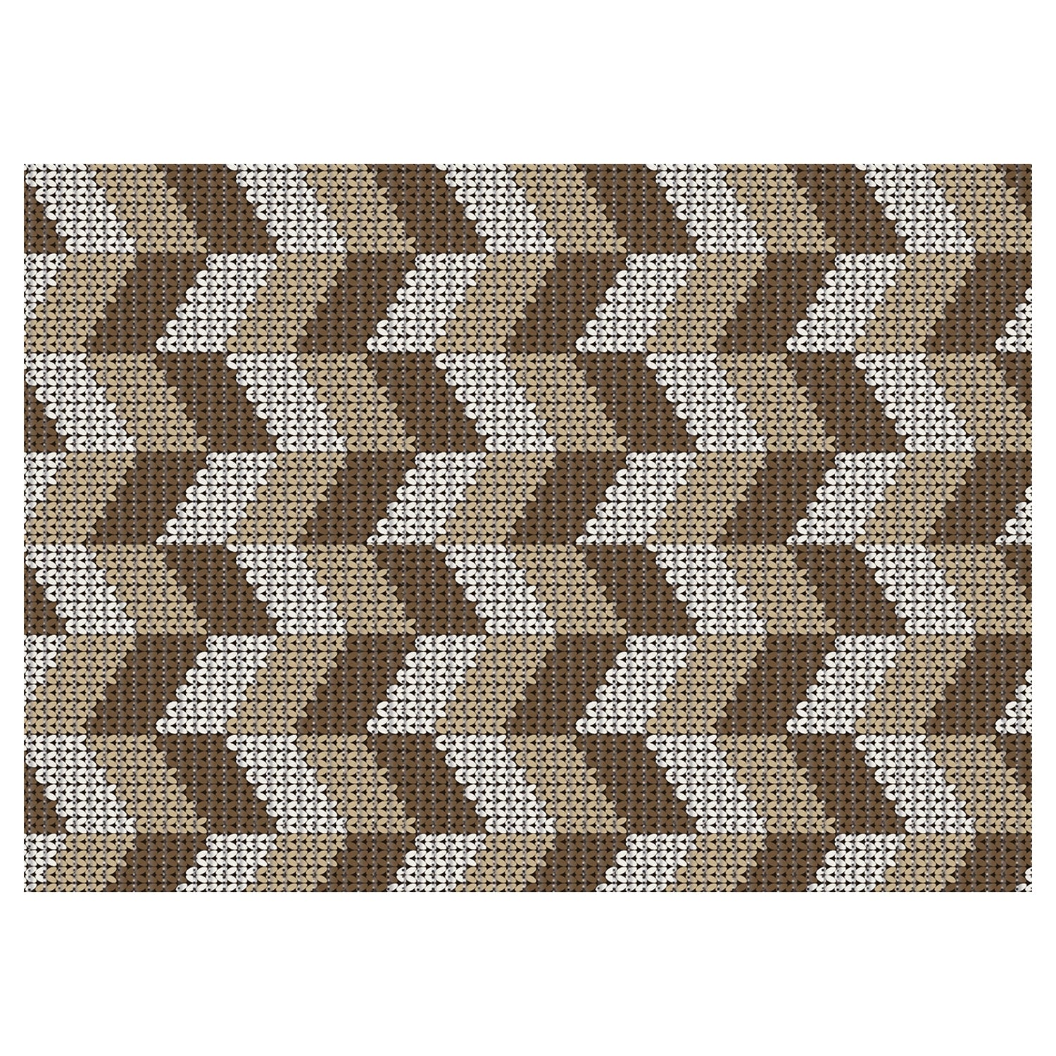 Chevron Bathroom Mat - 35" x 26" Brown Waterproof Non-Slip Quick Dry Rug, Non-Absorbent Dirt Resistant Perfect for Kitchen, Bathroom and Restroom