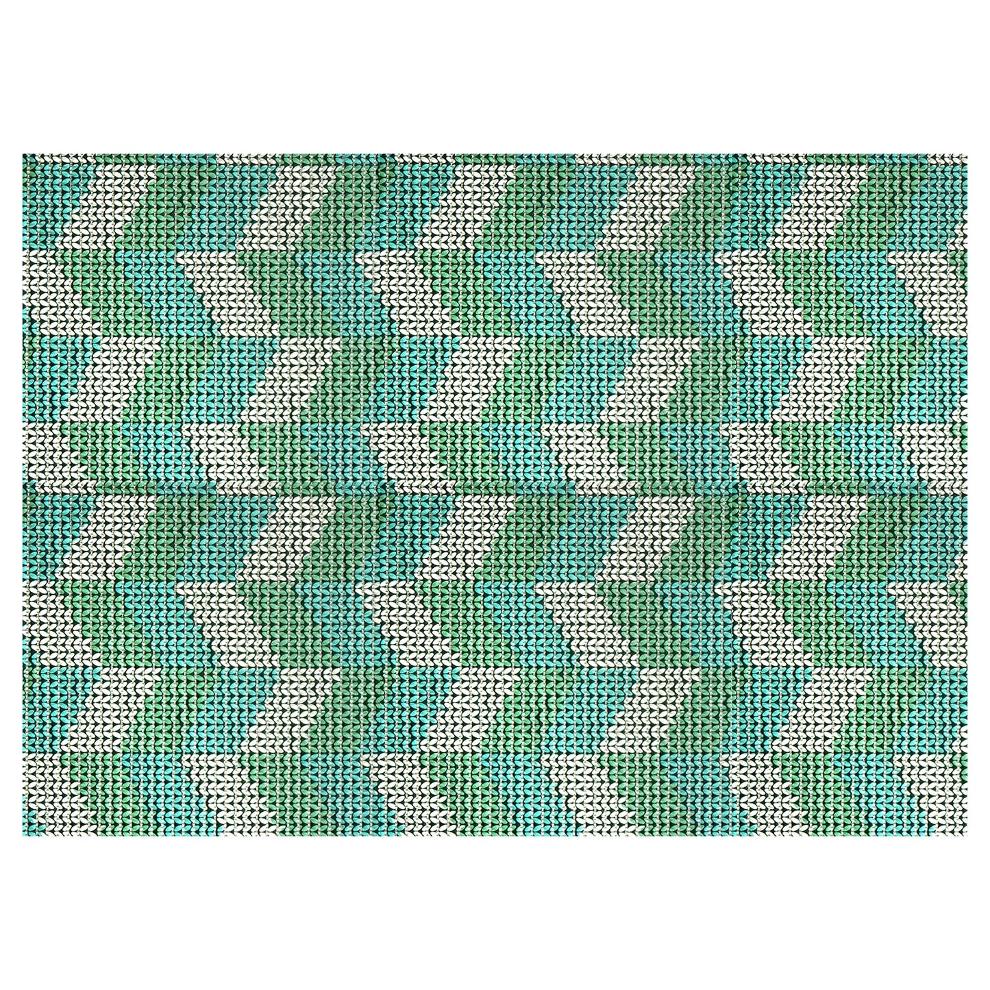 Chevron Bathroom Mat - 35" x 26" Green Waterproof Non-Slip Quick Dry Rug, Non-Absorbent Dirt Resistant Perfect for Kitchen, Bathroom and Restroom