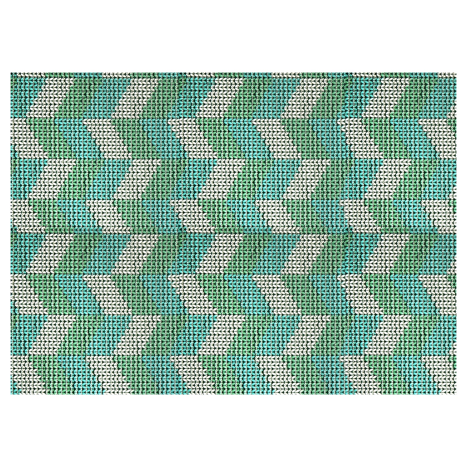 Chevron Bathroom Mat - 35" x 26" Green Waterproof Non-Slip Quick Dry Rug, Non-Absorbent Dirt Resistant Perfect for Kitchen, Bathroom and Restroom