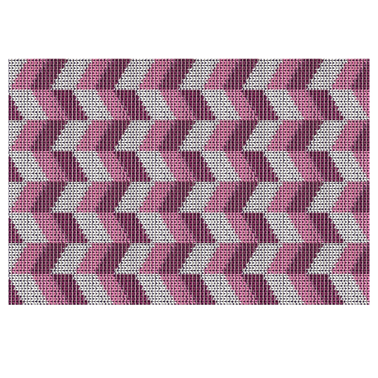 Chevron Bathroom Mat - 35" x 26" Purple Waterproof Non-Slip Quick Dry Rug, Non-Absorbent Dirt Resistant Perfect for Kitchen, Bathroom and Restroom