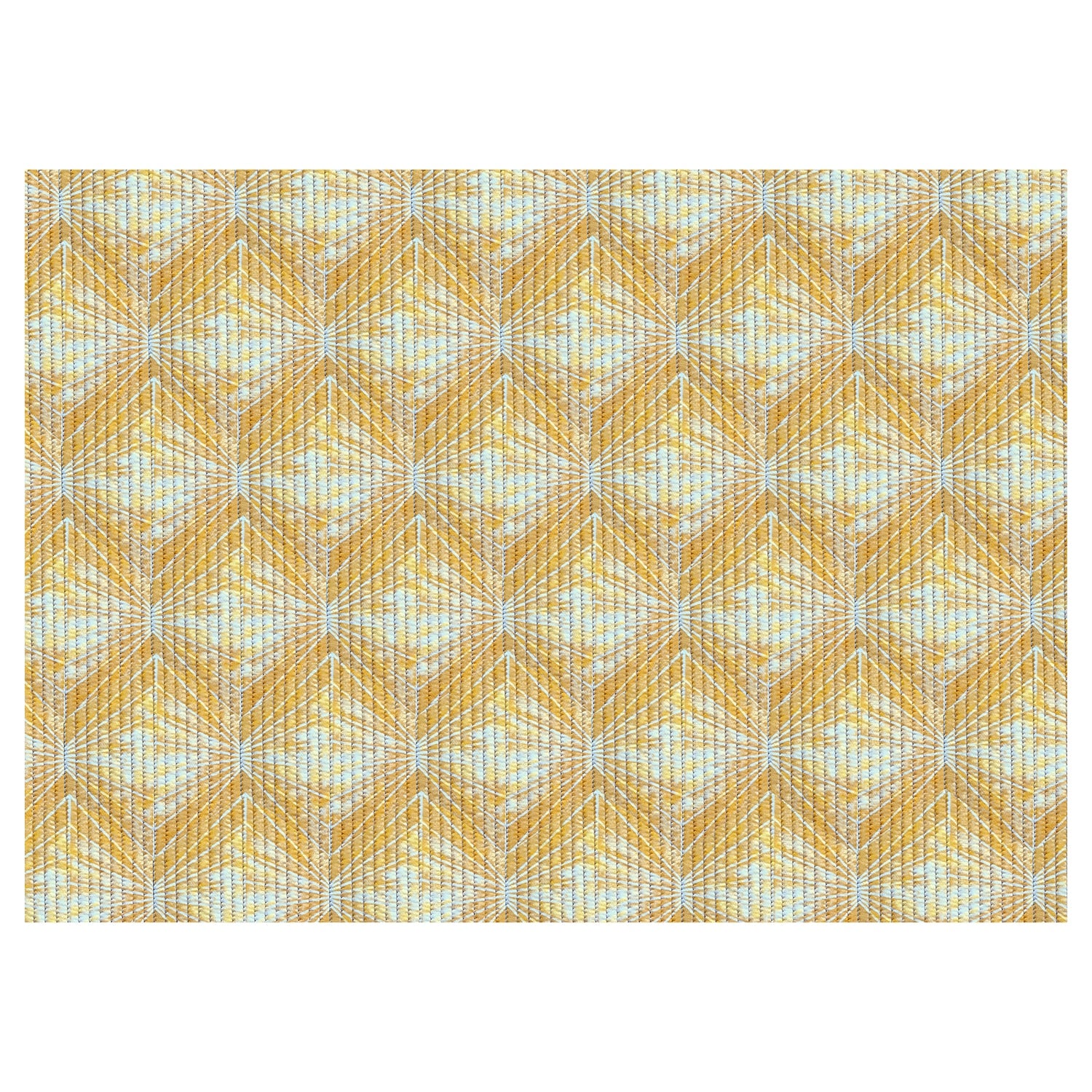 Diamond Bathroom Mat - 35" x 26" Yellow Waterproof Non-Slip Quick Dry Rug, Non-Absorbent Dirt Resistant Perfect for Kitchen, Bathroom and Restroom