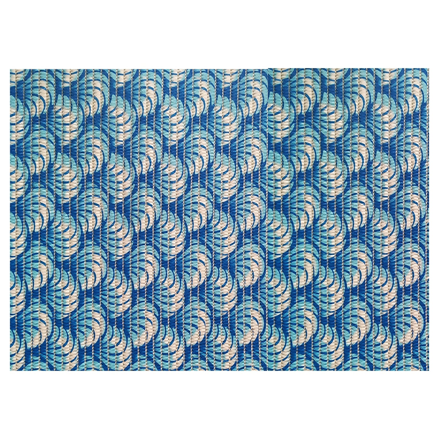 Sea Shell Bathroom Mat - 35" x 26" Blue Waterproof Non-Slip Quick Dry Rug, Non-Absorbent Dirt Resistant Perfect for Kitchen, Bathroom and Restroom