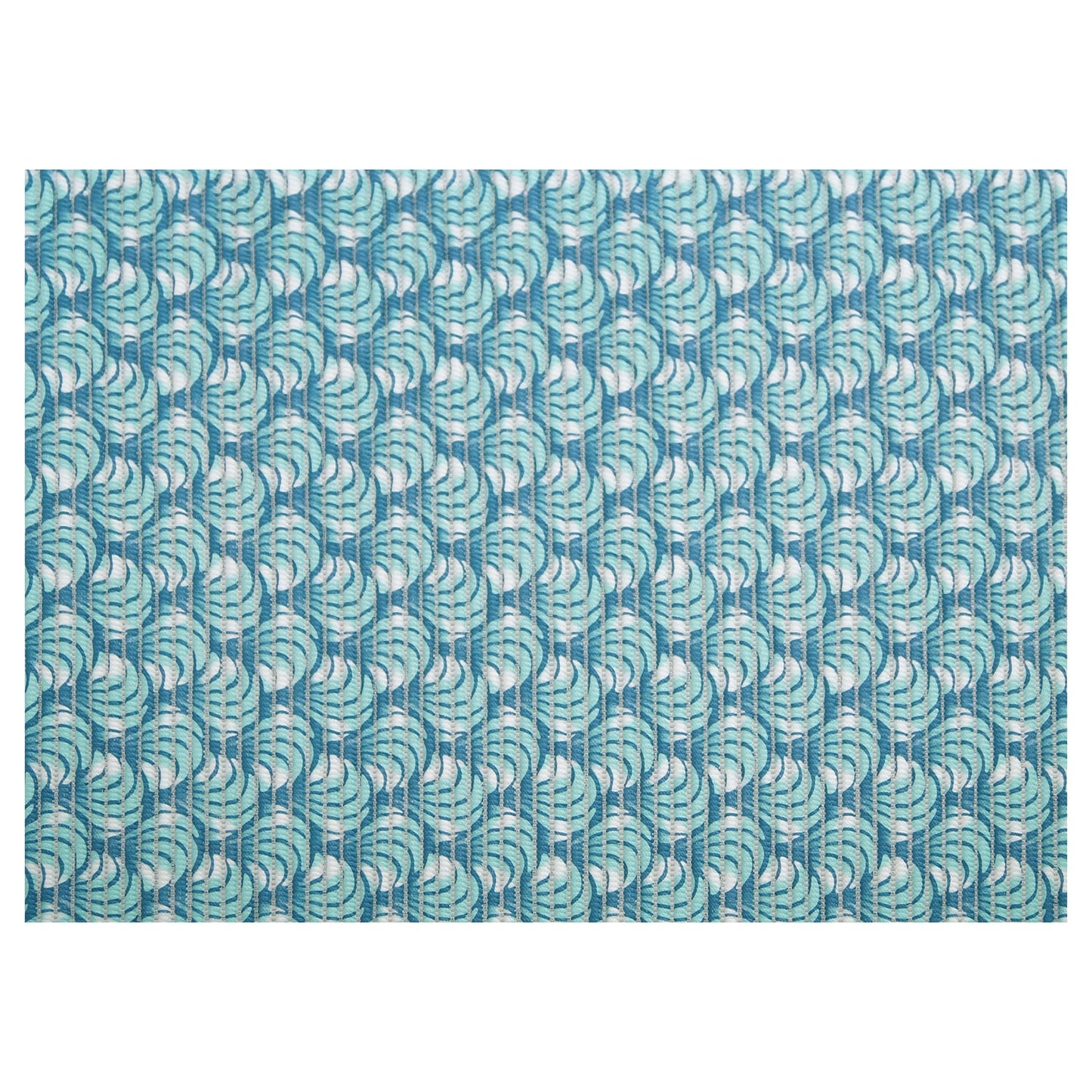 Sea Shell Bathroom Mat - 35" x 26" Green Waterproof Non-Slip Quick Dry Rug, Non-Absorbent Dirt Resistant Perfect for Kitchen, Bathroom and Restroom