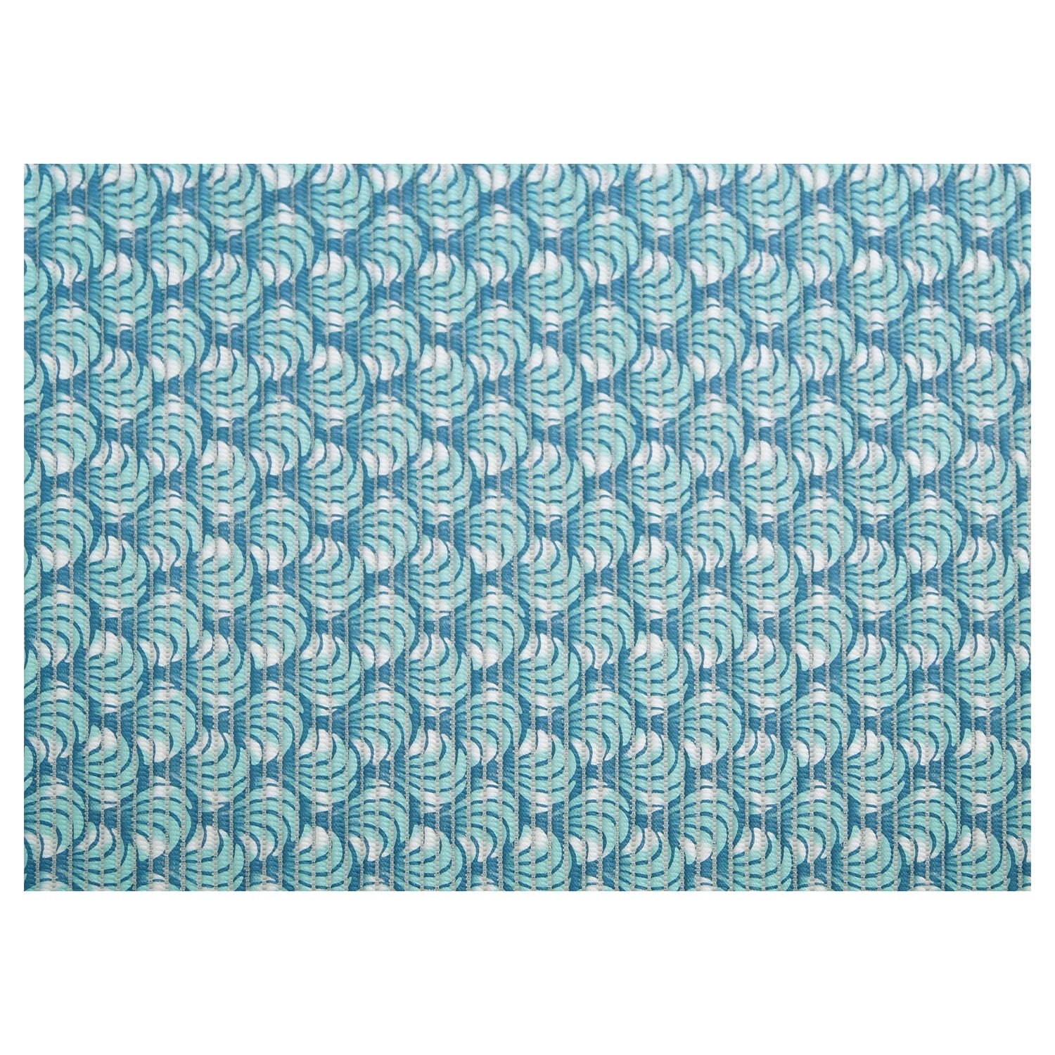 Sea Shell Bathroom Mat - 35" x 26" Green Waterproof Non-Slip Quick Dry Rug, Non-Absorbent Dirt Resistant Perfect for Kitchen, Bathroom and Restroom