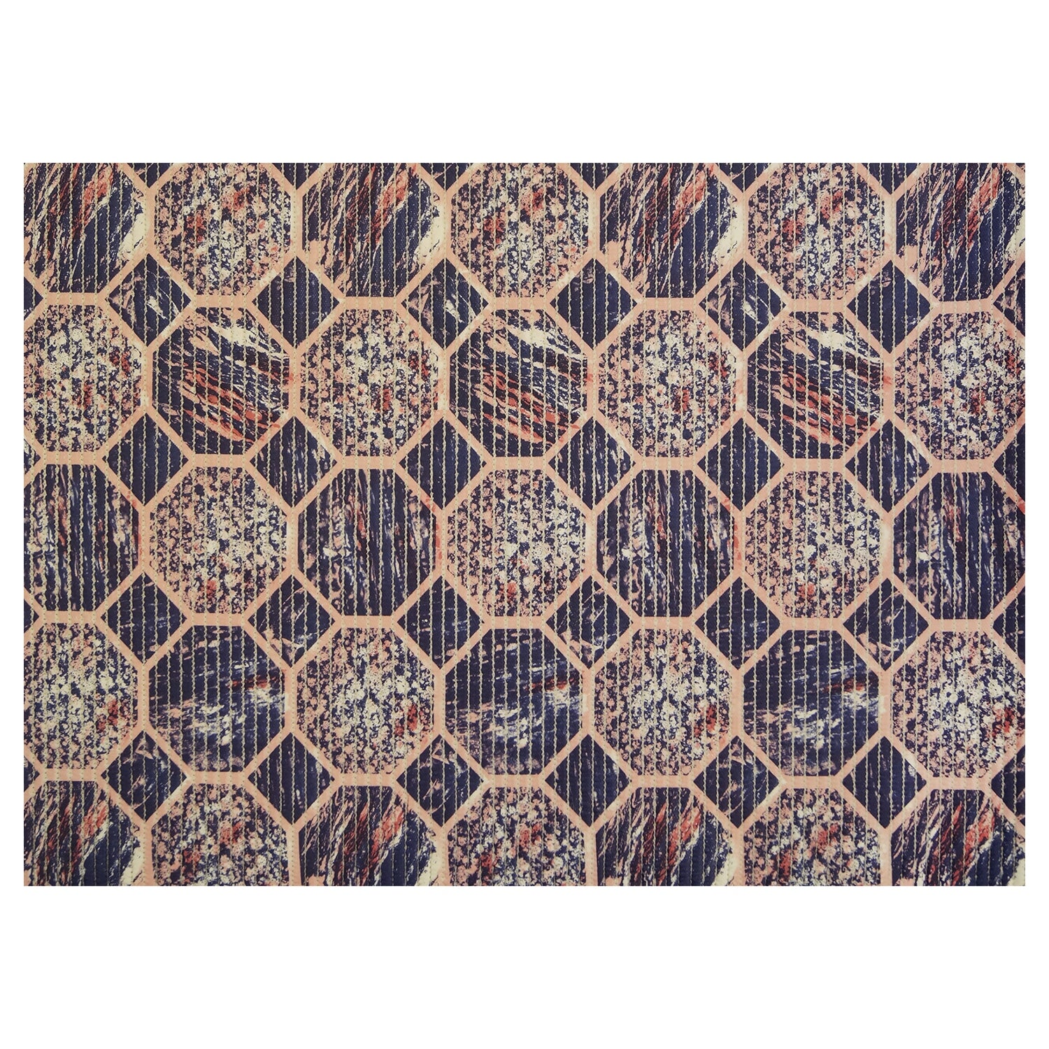 Octagon Bathroom Mat - 35" x 26" Purple Waterproof Non-Slip Quick Dry Rug, Non-Absorbent Dirt Resistant Perfect for Kitchen, Bathroom and Restroom